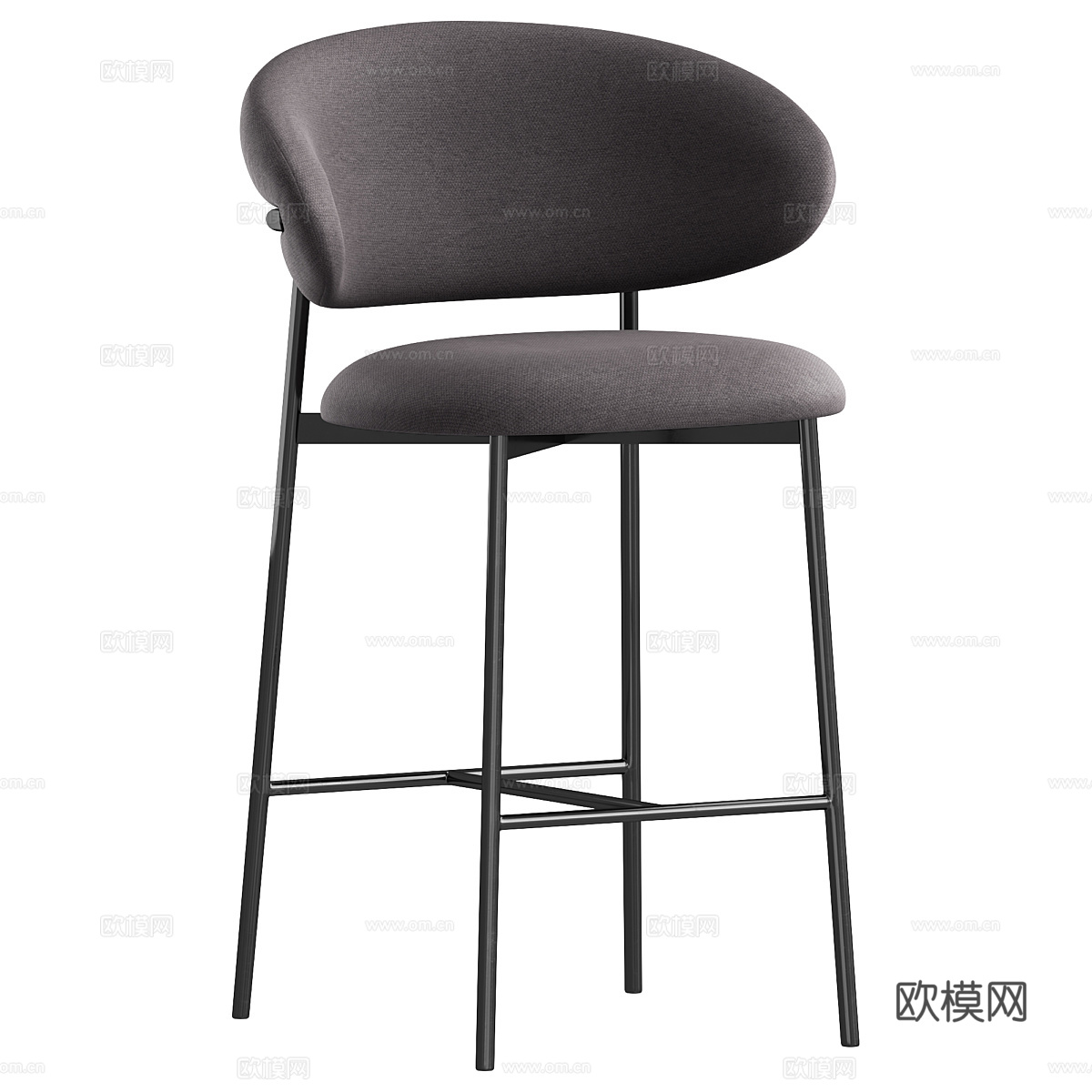 现代极简吧台椅3d模型