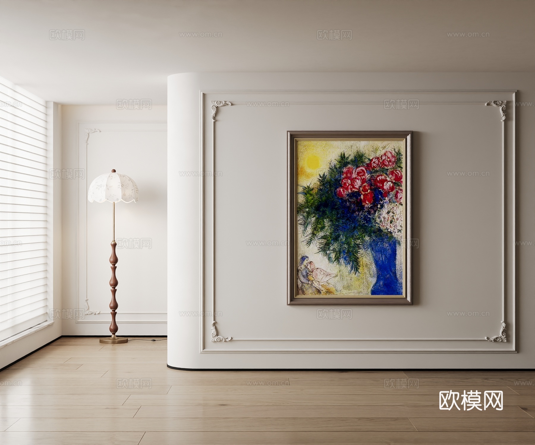 美式装饰画3d模型下载