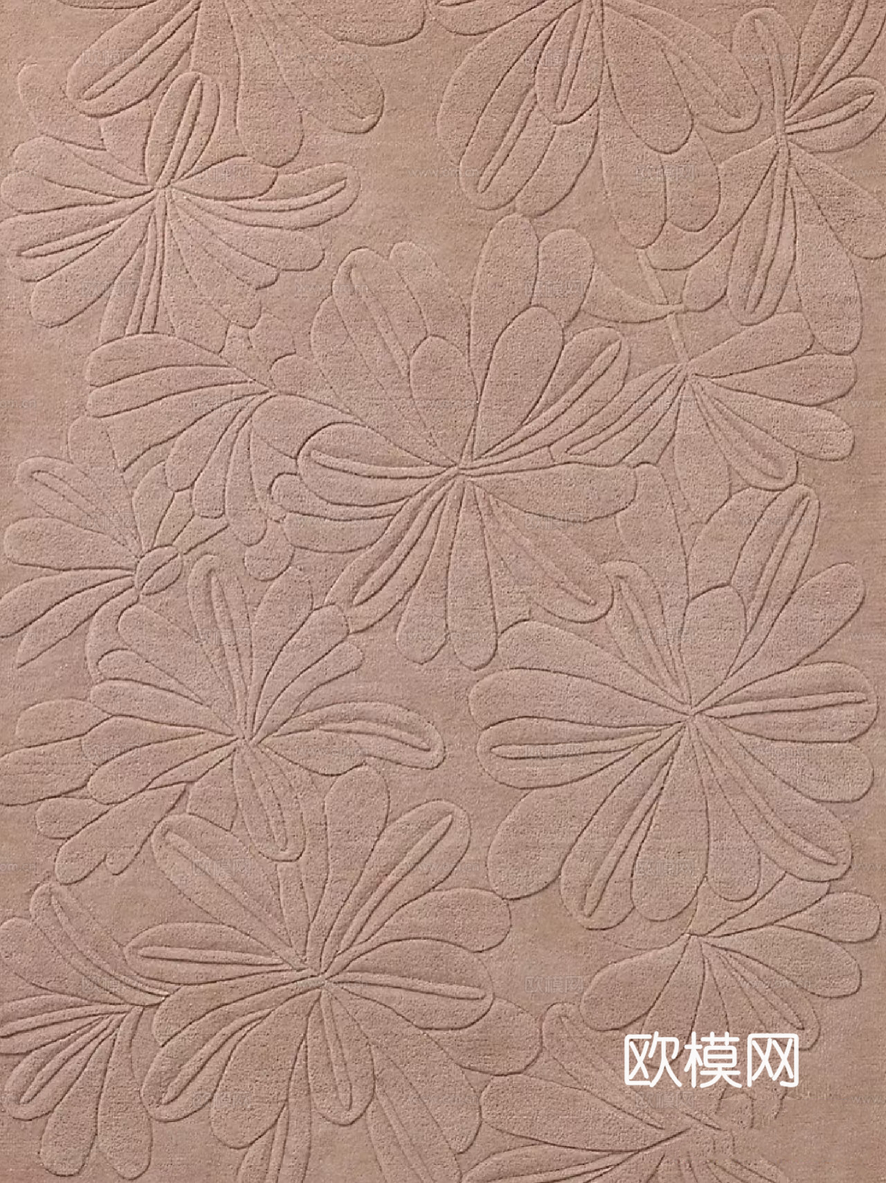 暖米色暗纹毛绒地毯