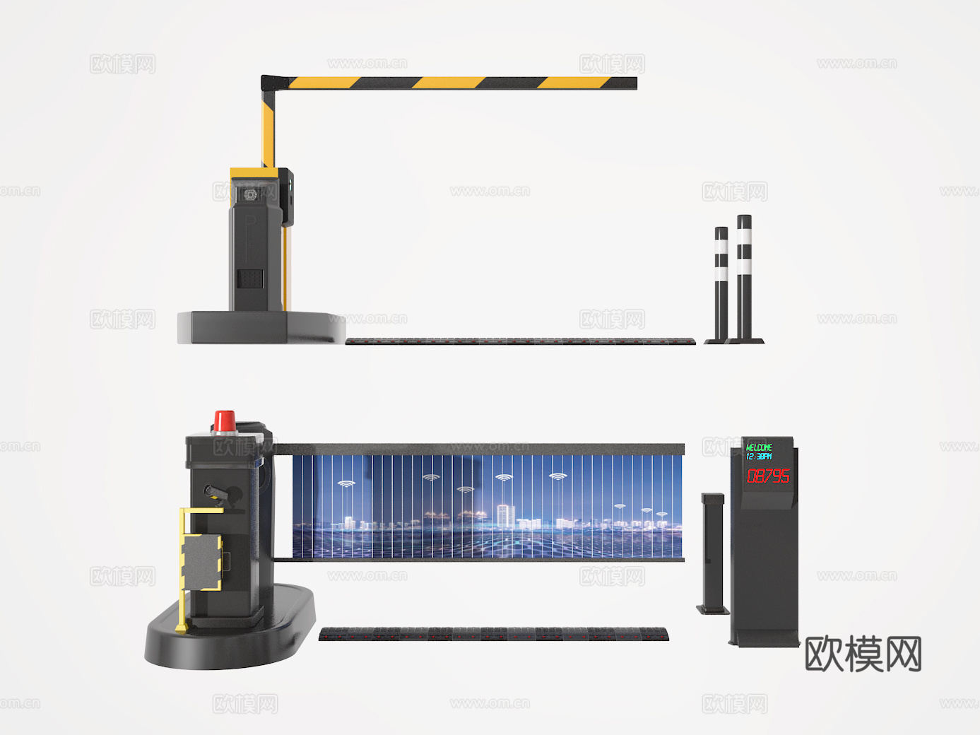 停车杆3d模型