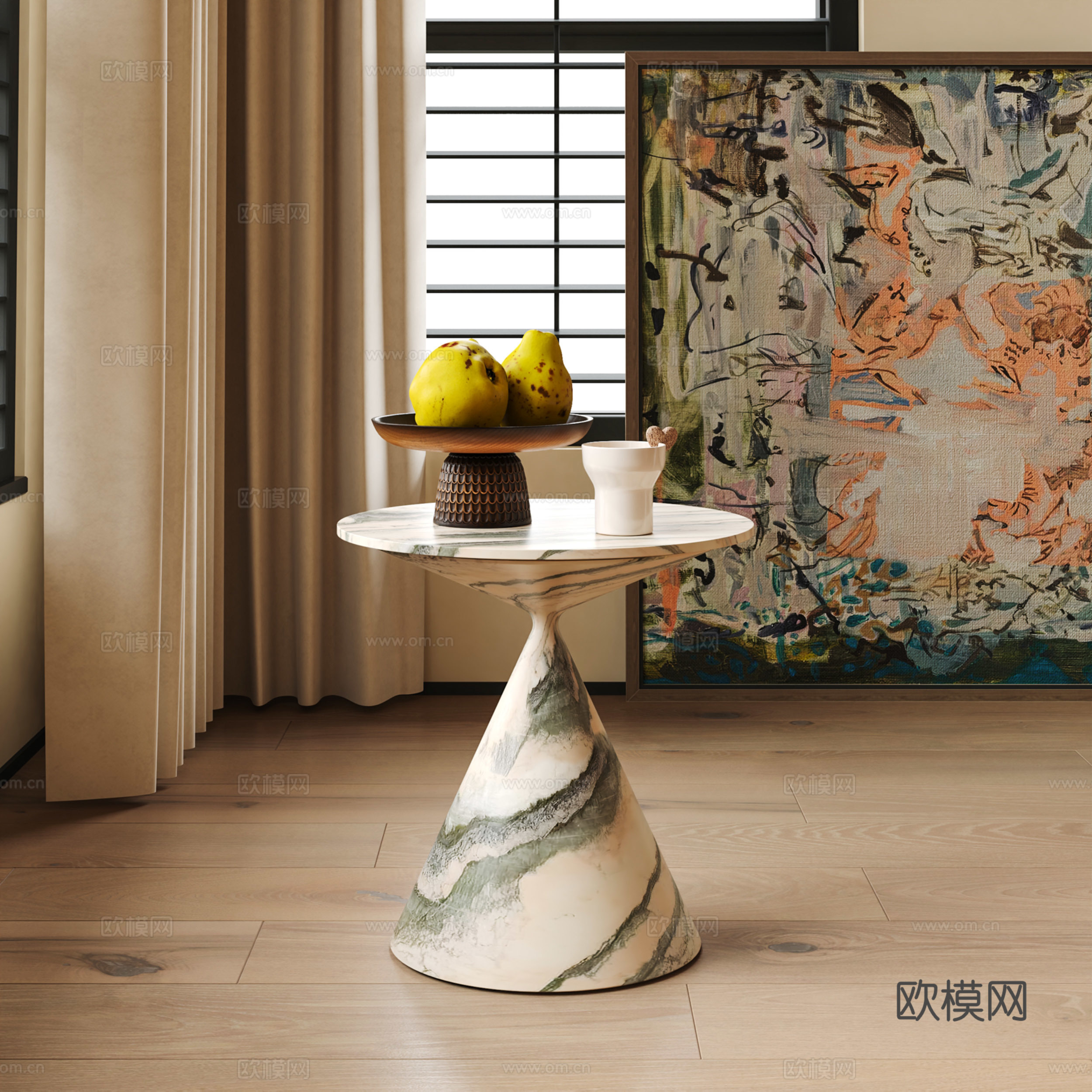 现代意式边几3d模型