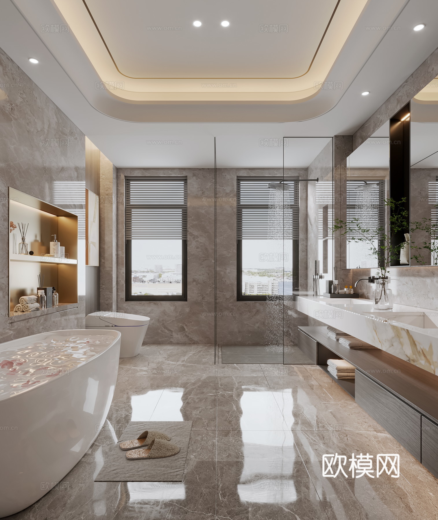 别墅卫生间3d模型