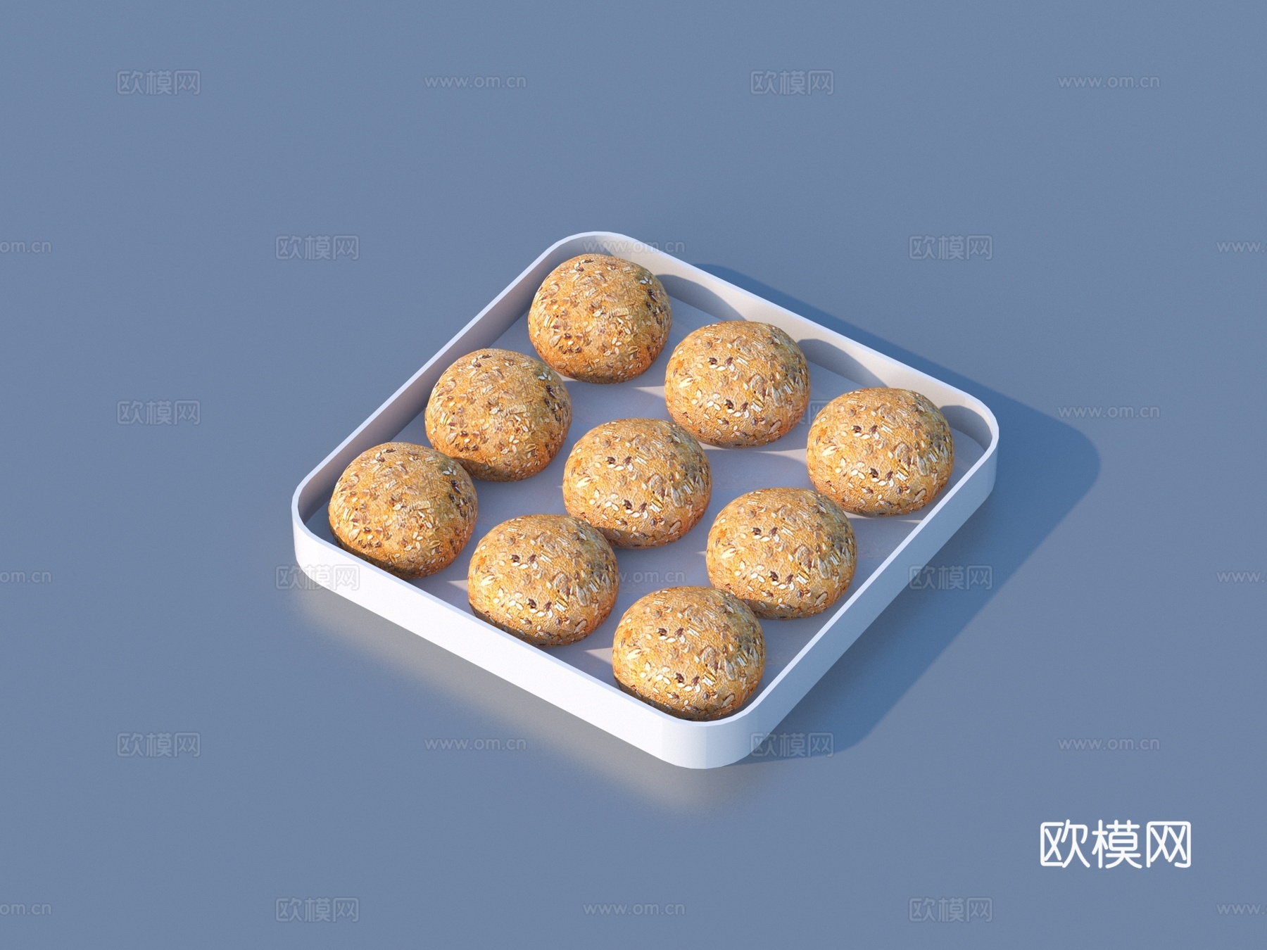 大饼 面包 饼干 食物3d模型