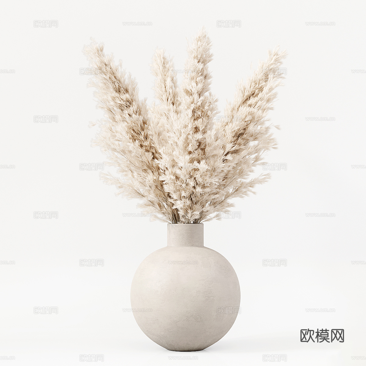 新中式干花花瓶3d模型