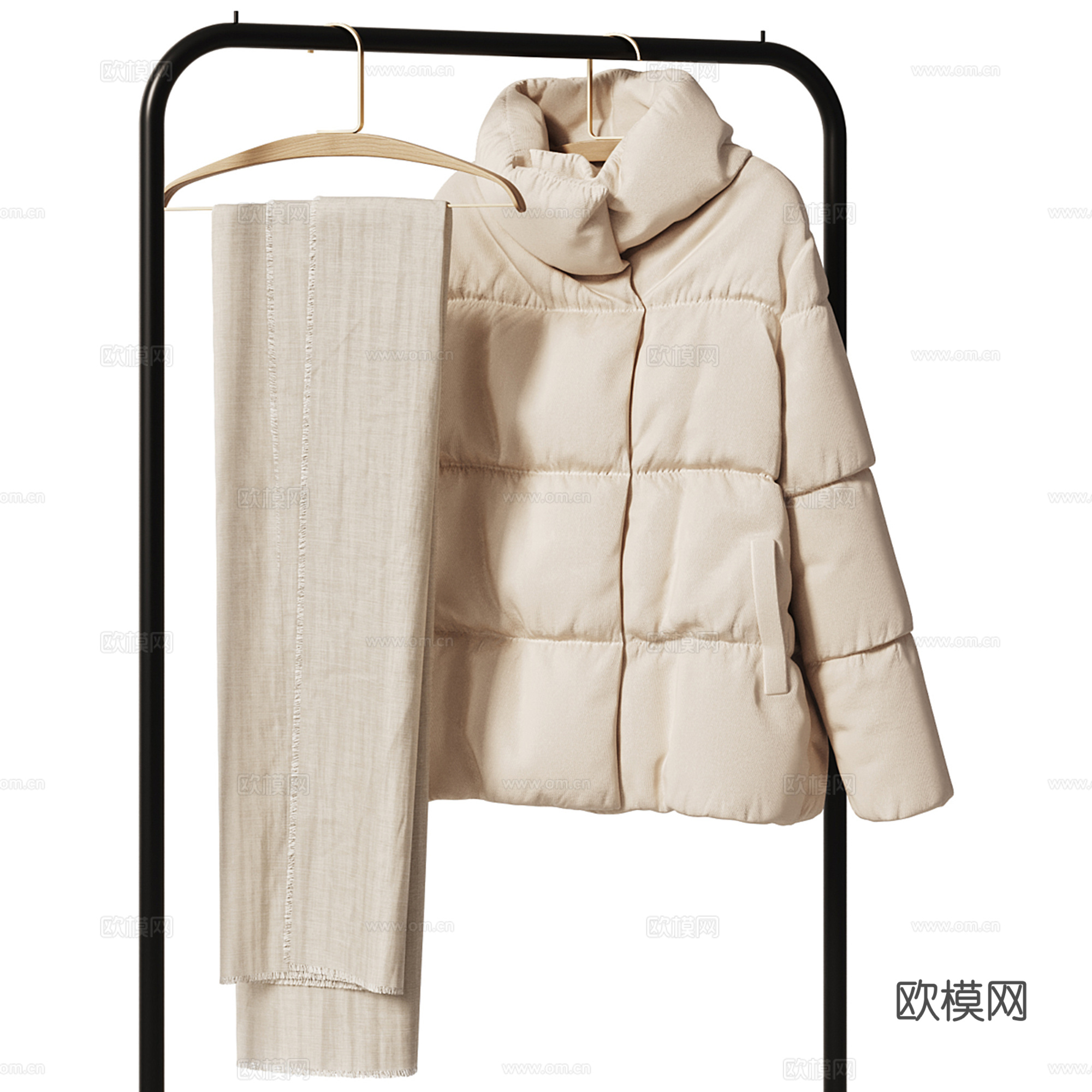 现代服饰鞋帽su模型