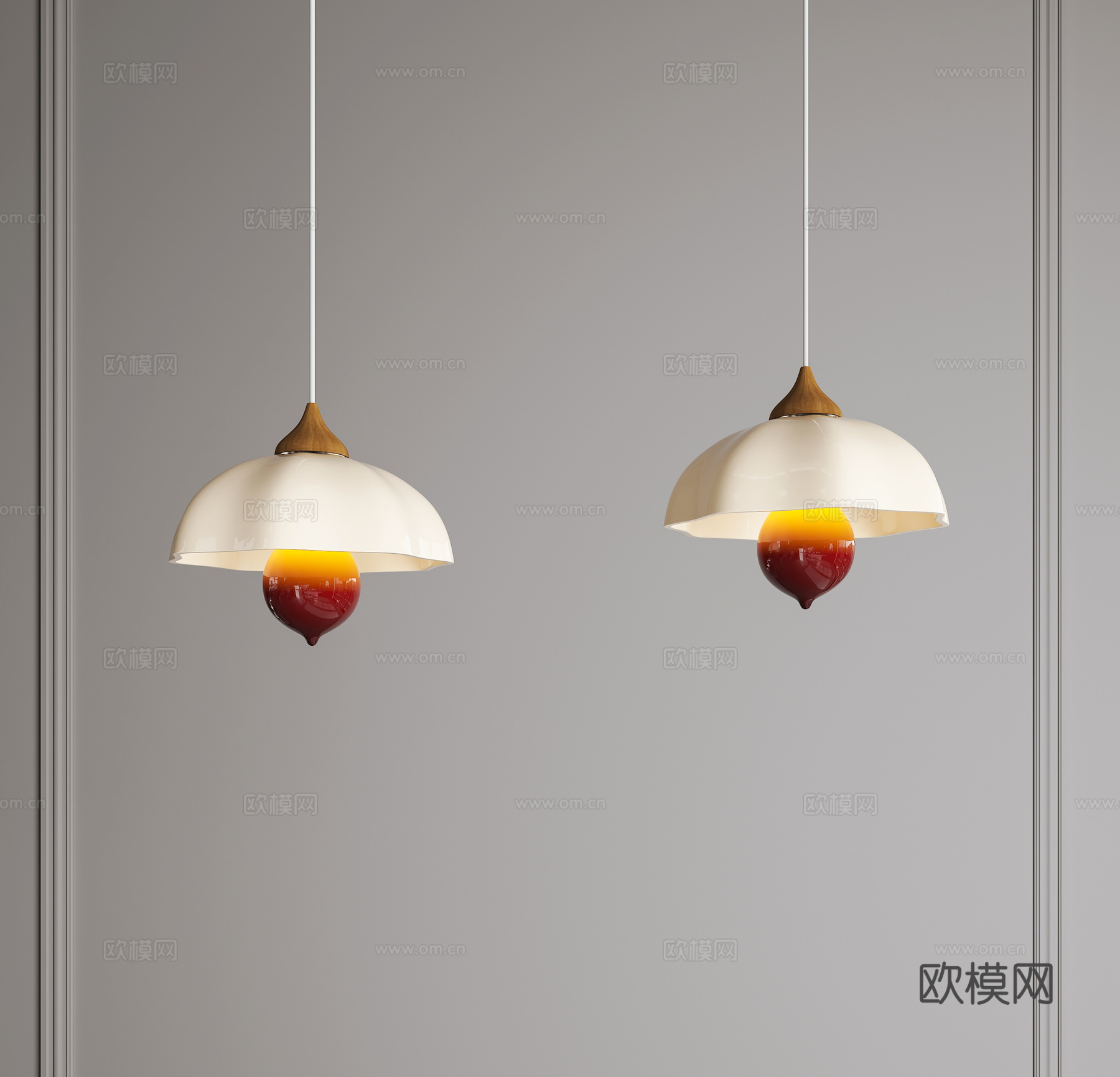 中古吊灯 奶油风吊灯 餐厅吊灯 北欧吊灯 床头吊灯 小吊灯3d模型