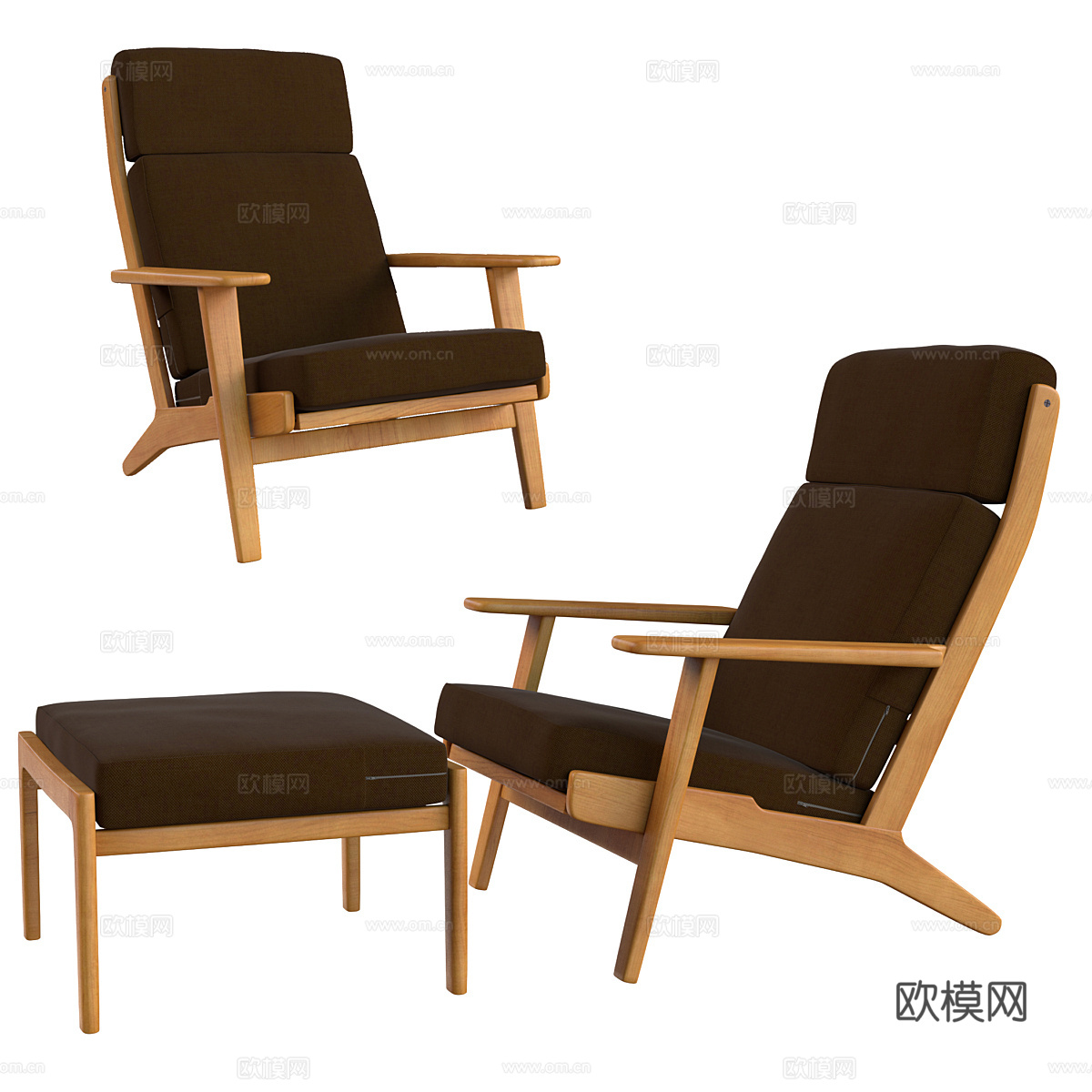 直沙发3d模型
