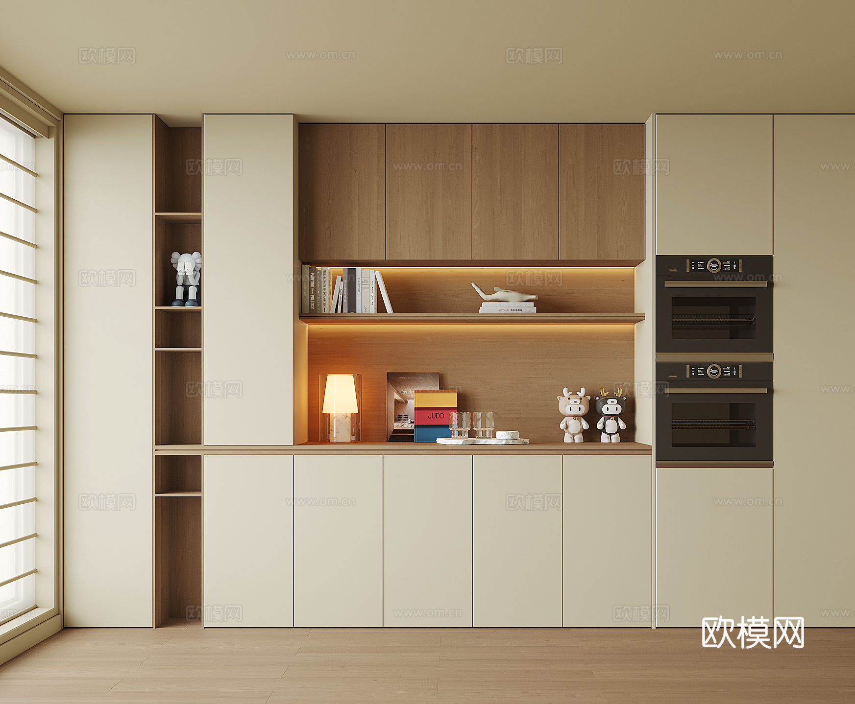 现代酒柜餐边柜3d模型