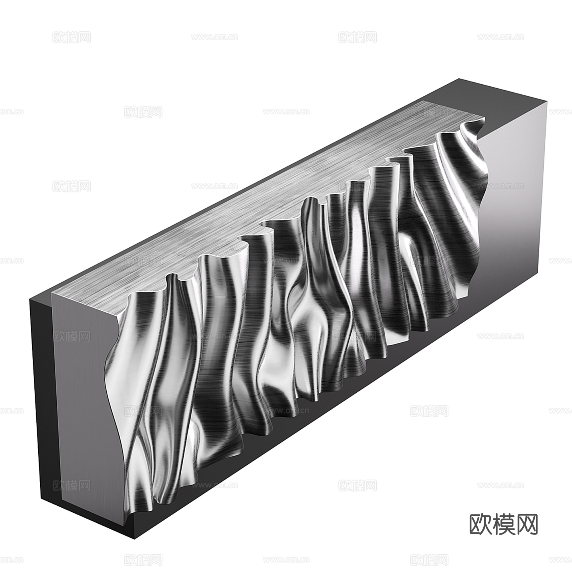 现代弧形前台su模型