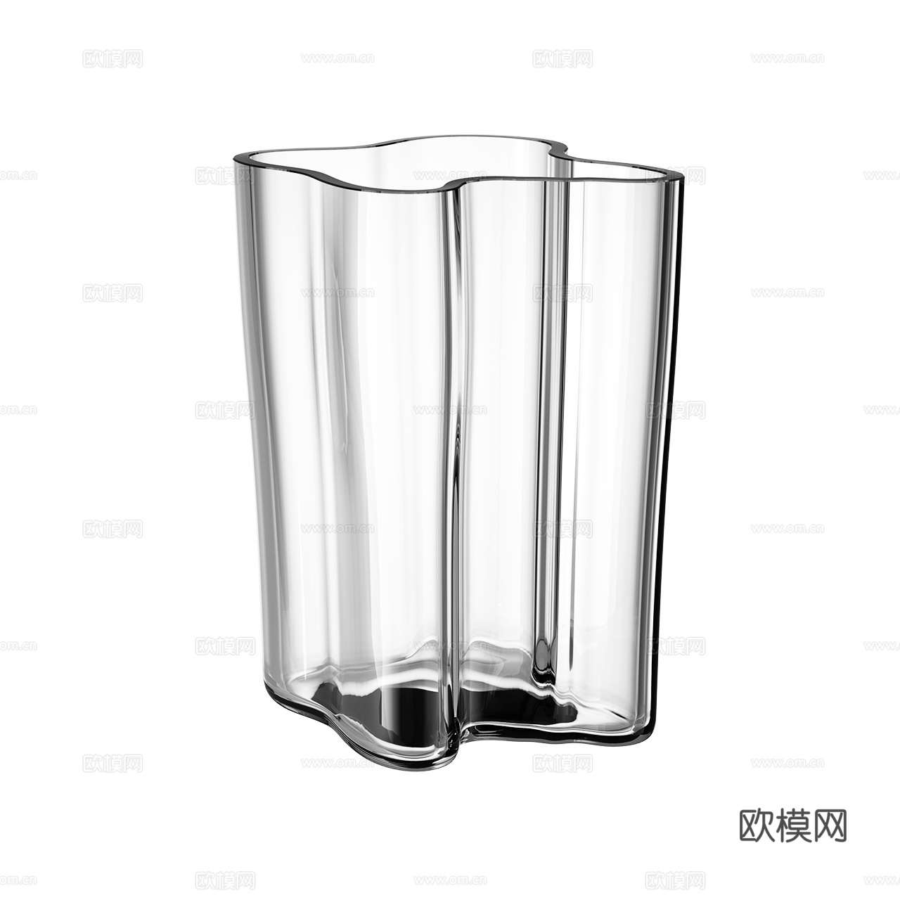 Iitala Aalto 阿尔托 经典款花瓶 玻璃花瓶 花瓶3d模型