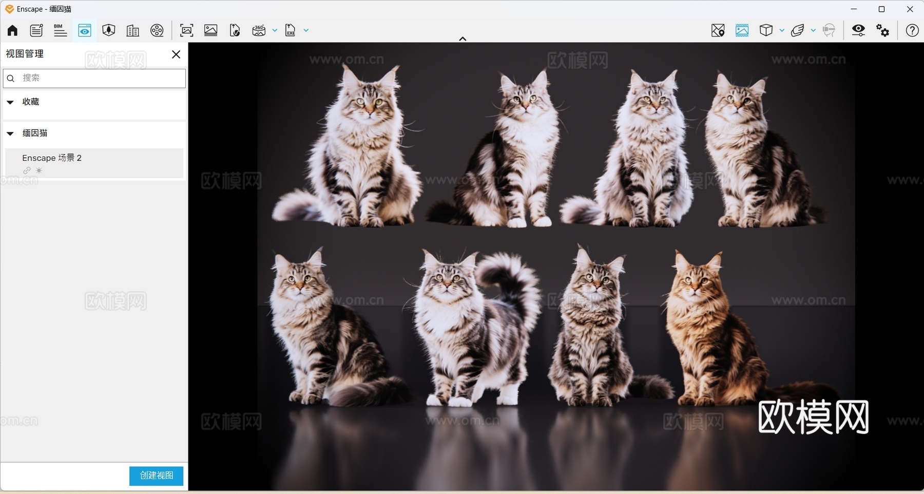 2D宠物猫 宠物 缅因猫 小猫咪 居家宠物su模型