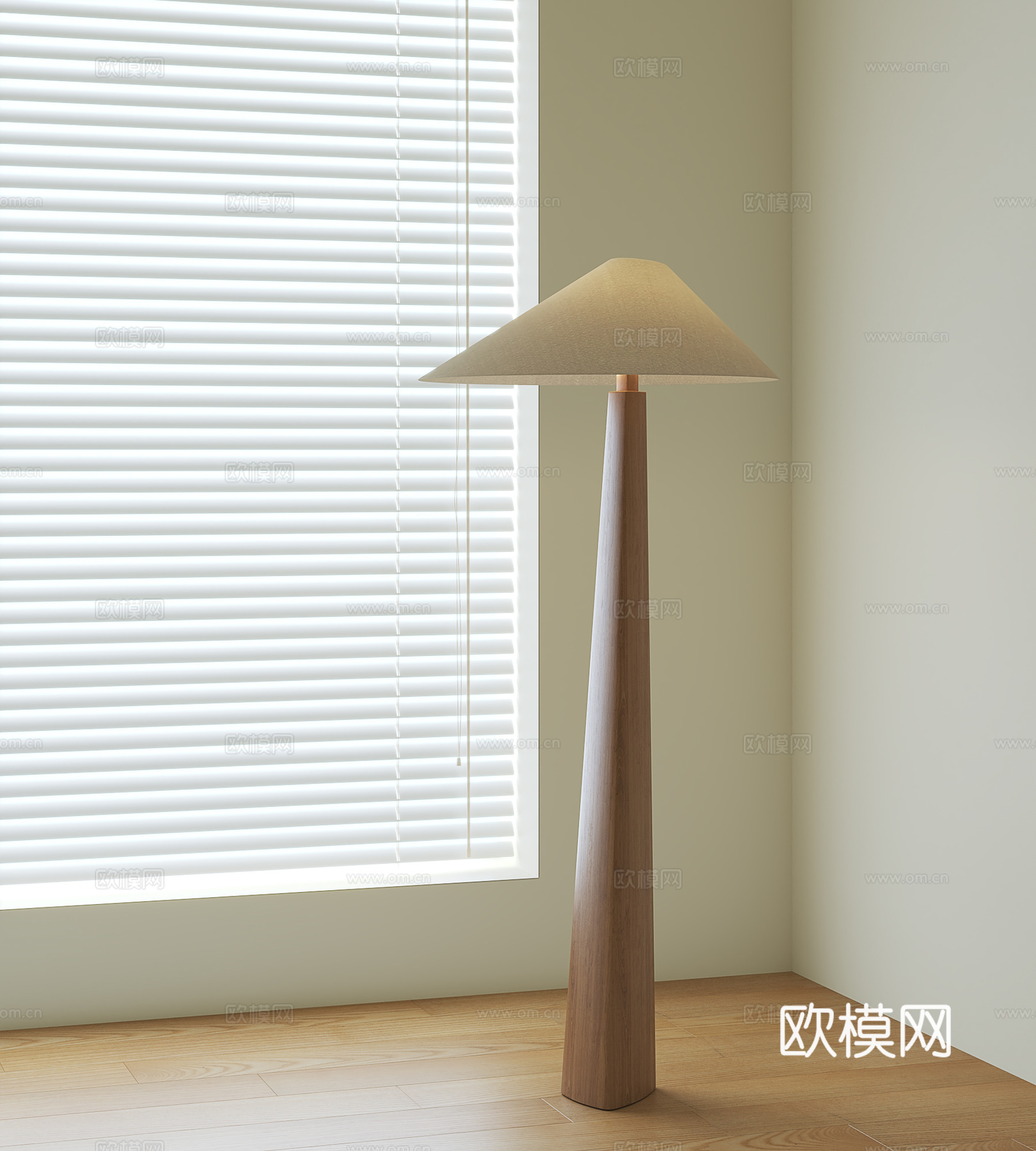 法式中古落地灯su模型