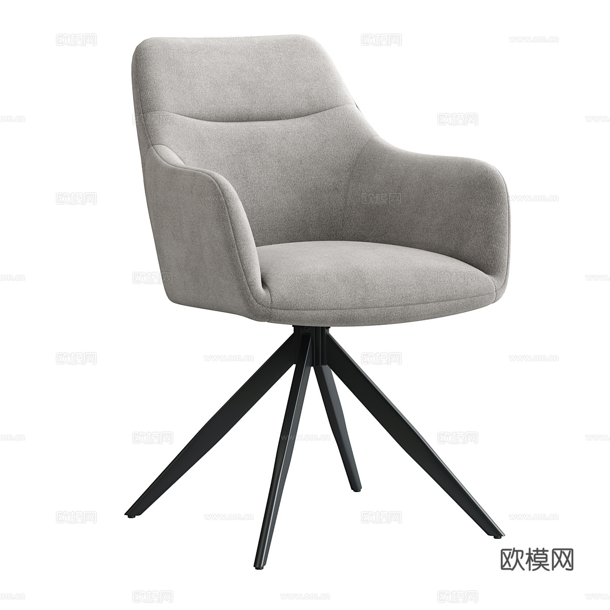 现代意式布艺椅子3d模型