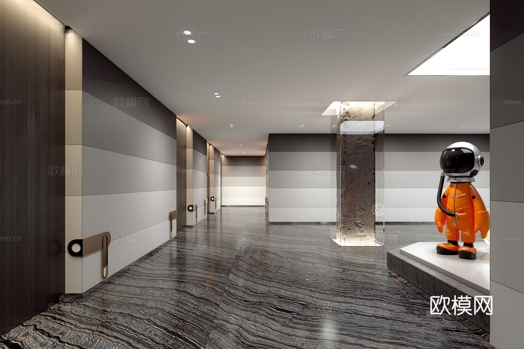 酒店过道3d模型