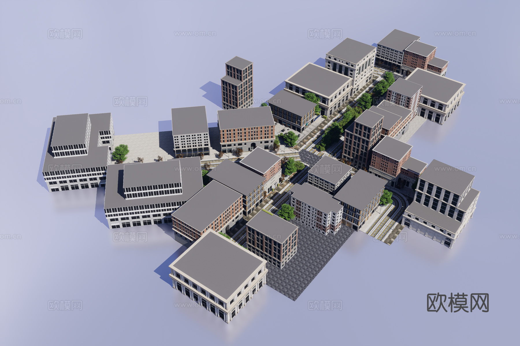 街道建筑环境3d模型