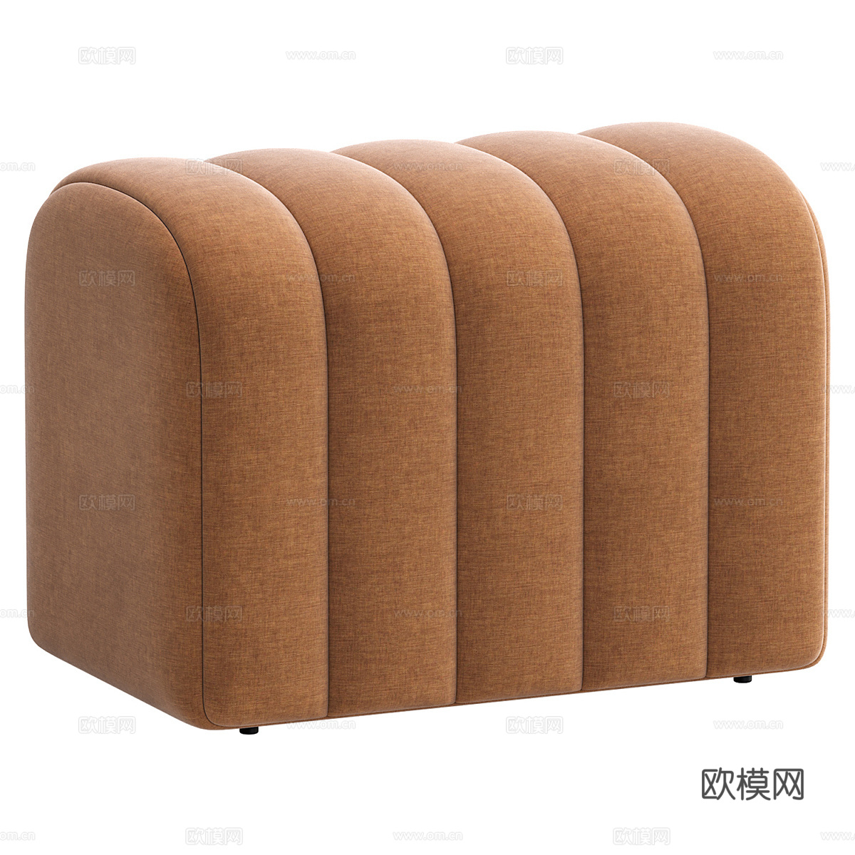 现代奶油风布艺凳3d模型