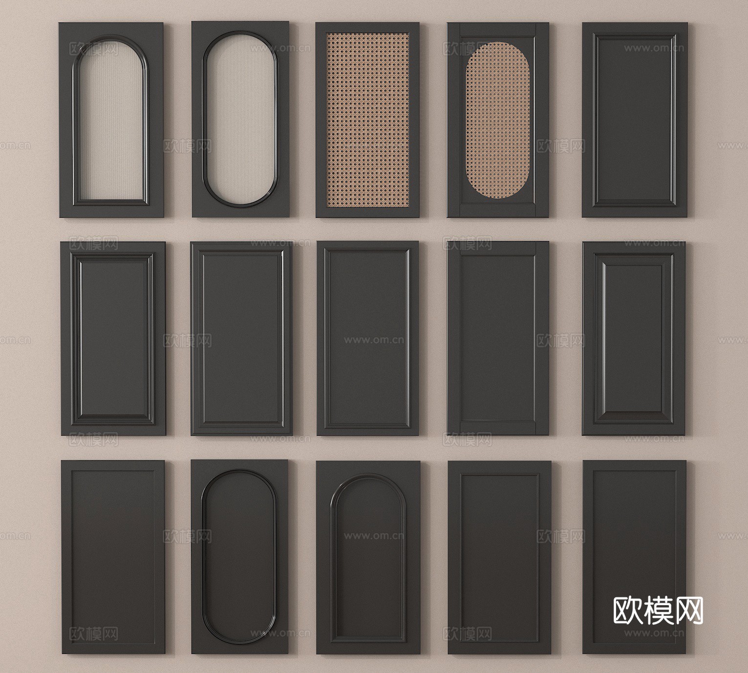 柜门 门板3d模型