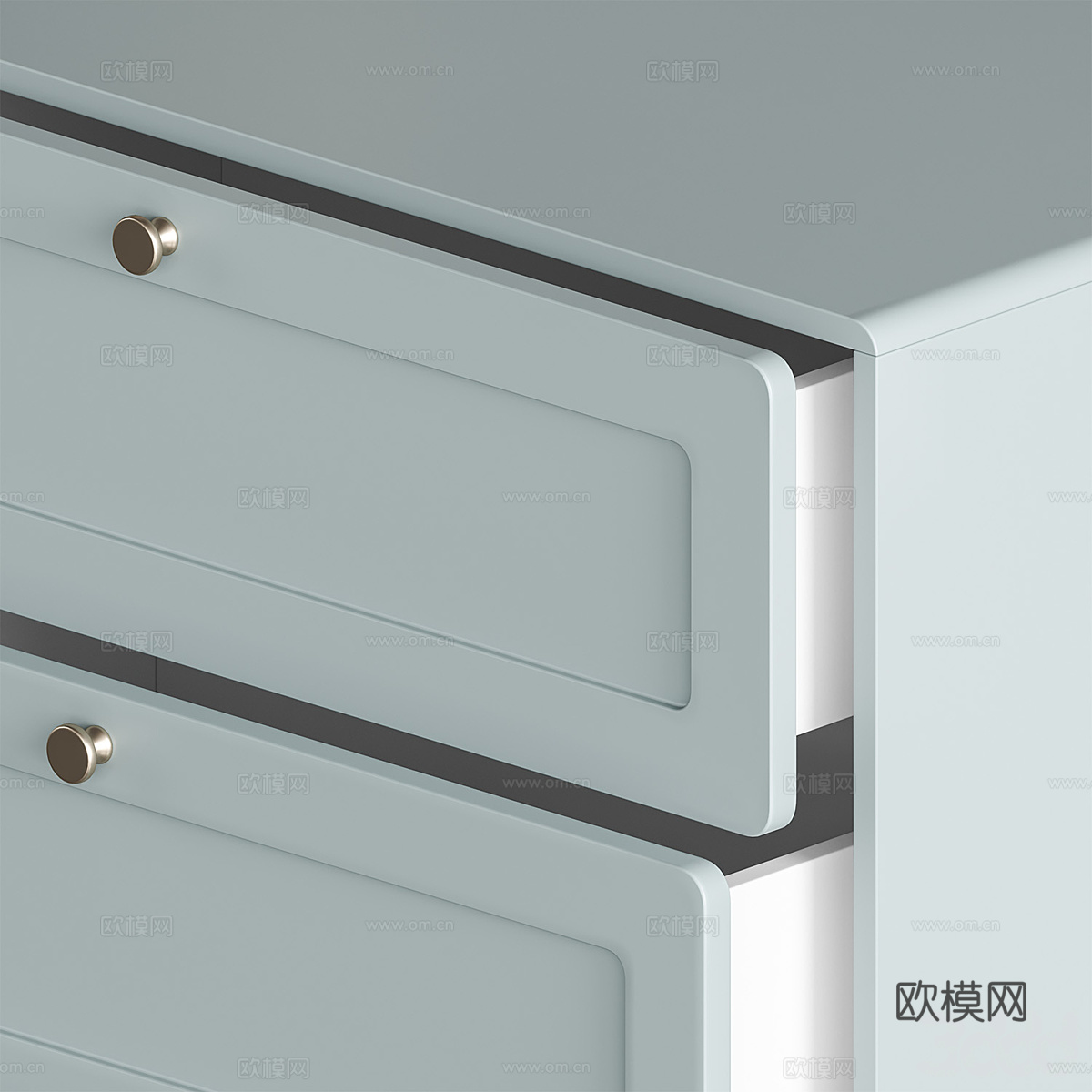现代奶油风边柜 斗柜 矮柜 床头柜 电视柜3d模型