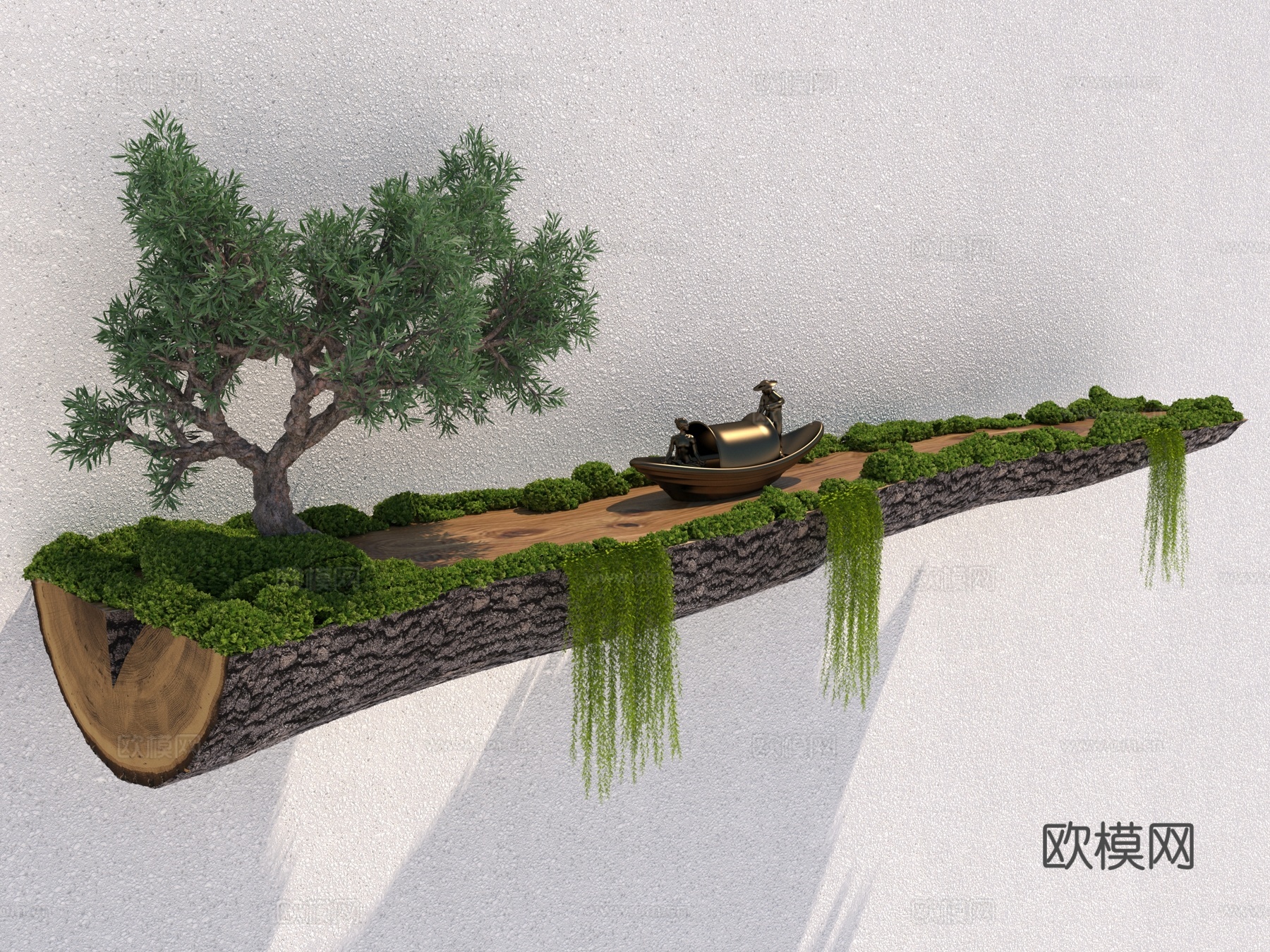现代风格造景装饰3d模型