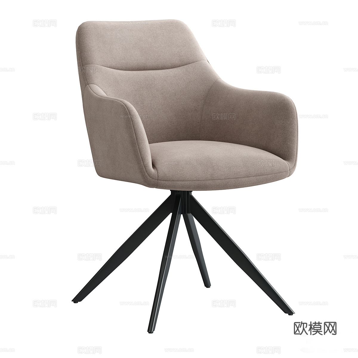 现代意式布艺椅子3d模型