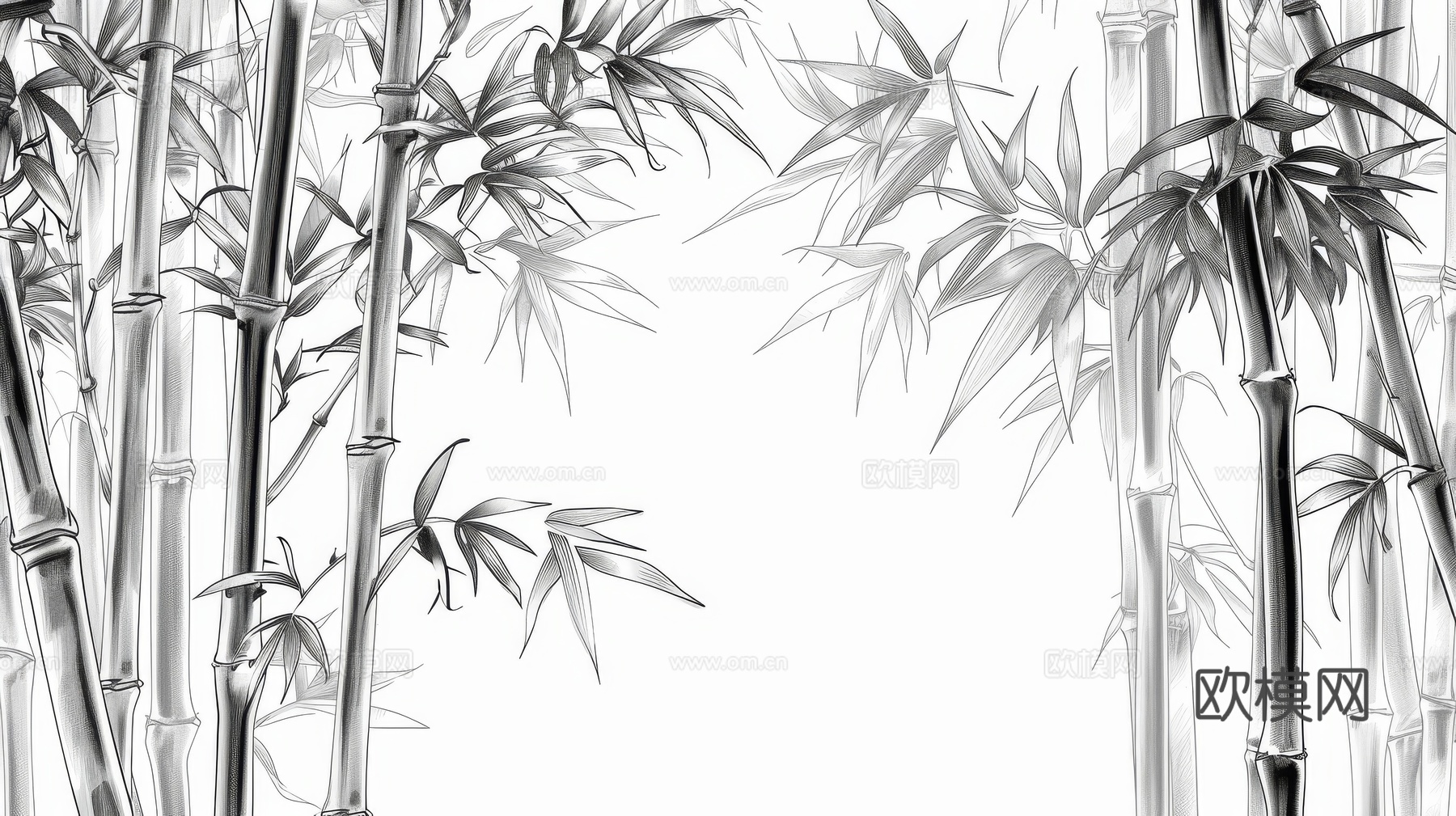 中式竹子竹林壁纸壁画