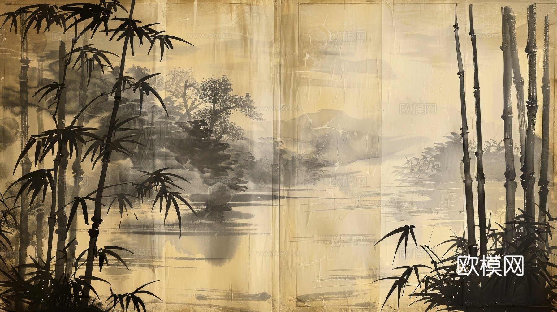中式竹子竹林壁纸壁画