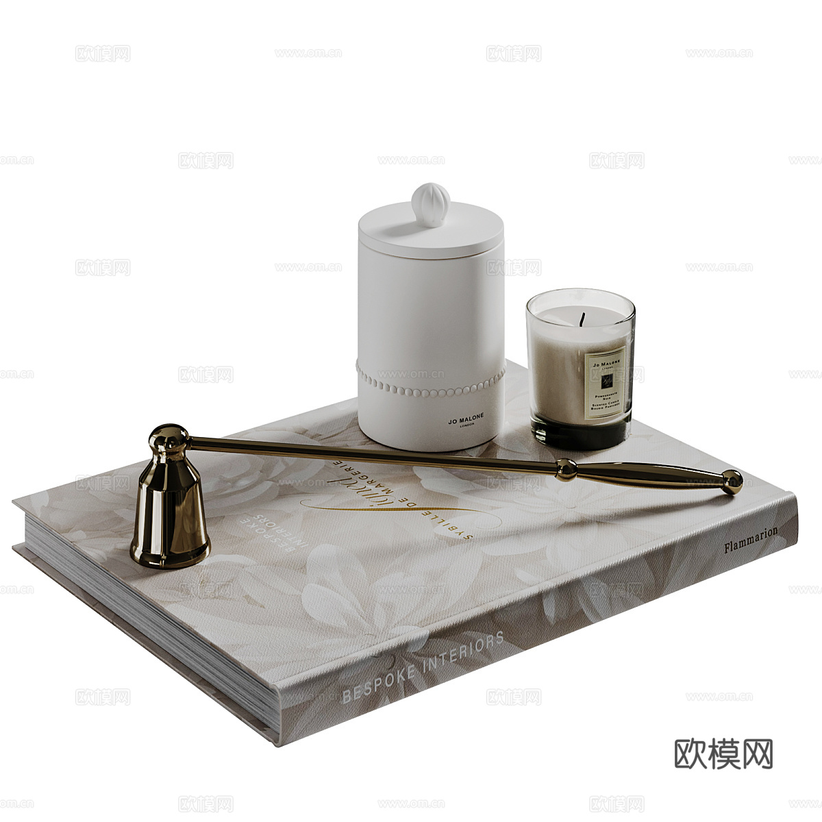 现代意式轻奢饰品摆件组合3d模型