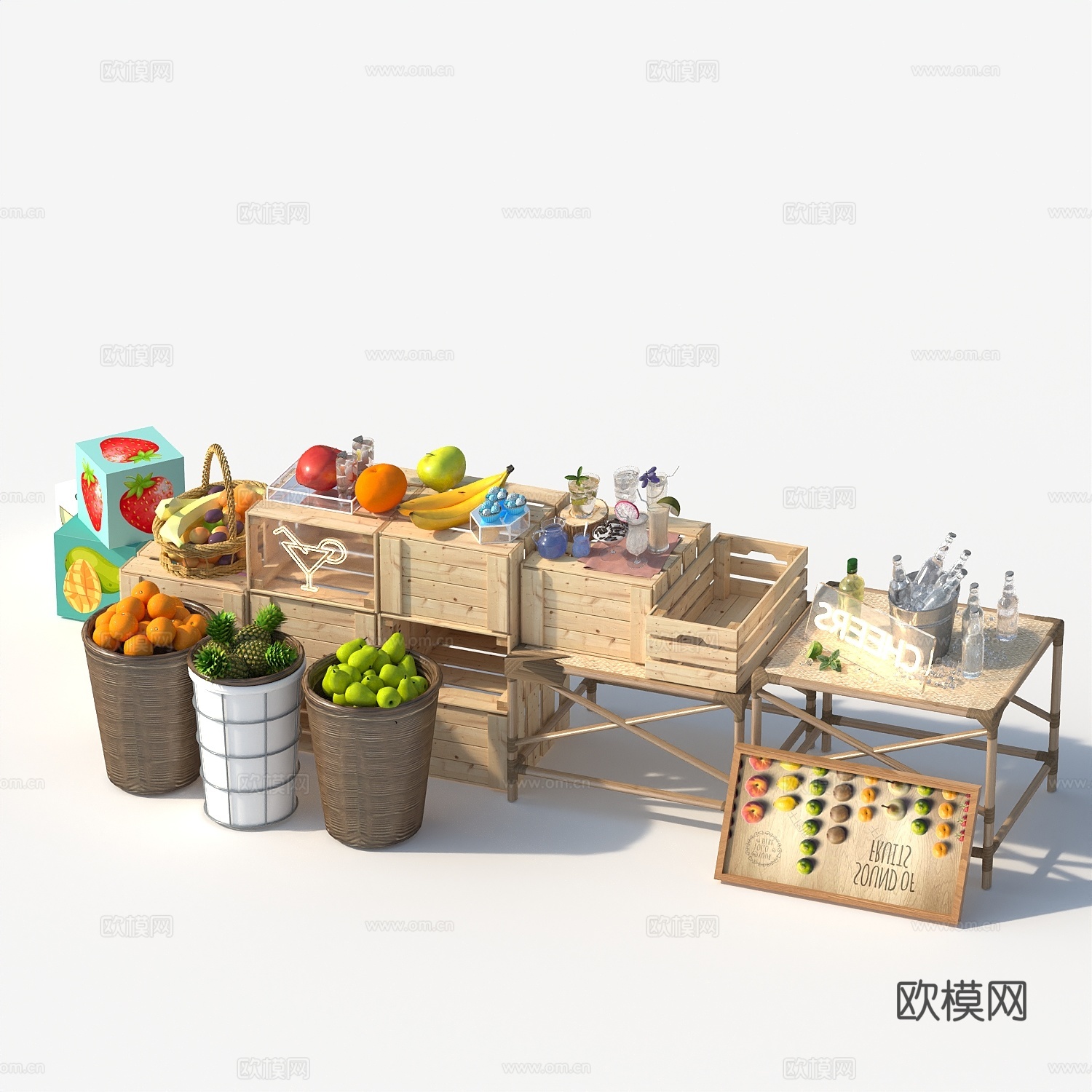 食物美食饮料面包糕点甜点零食3d模型