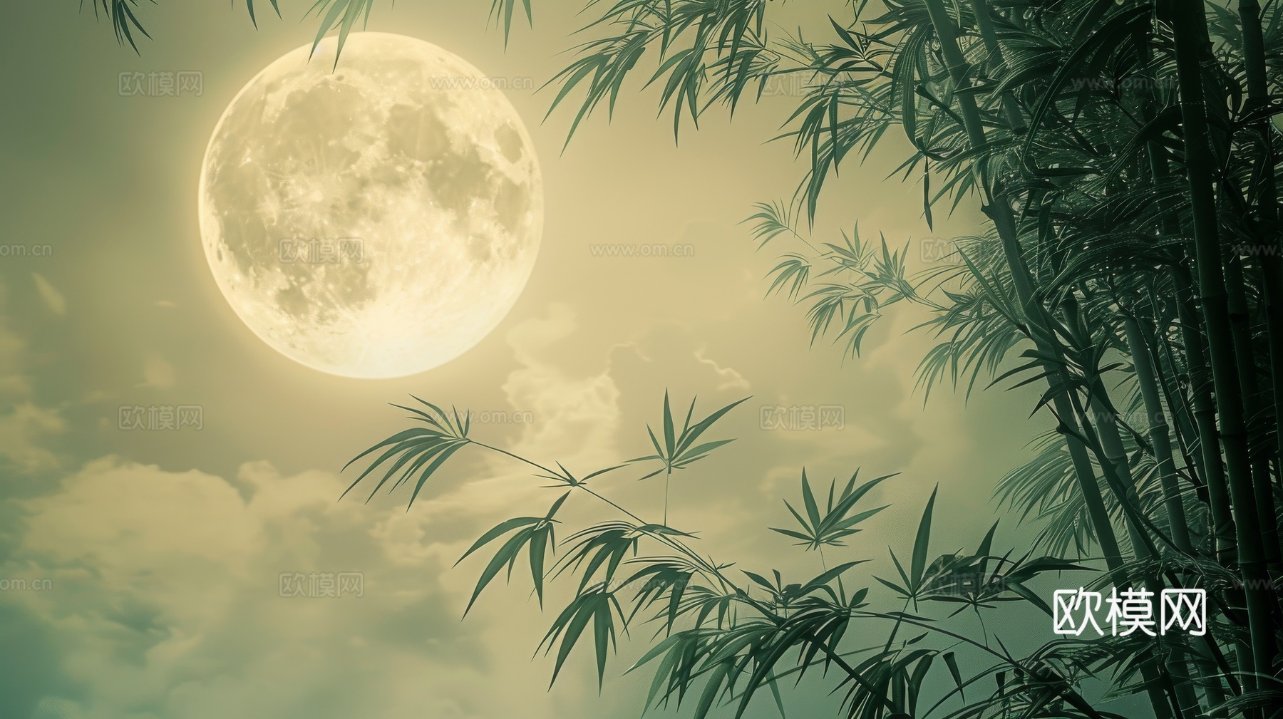 中式竹子竹林壁纸壁画