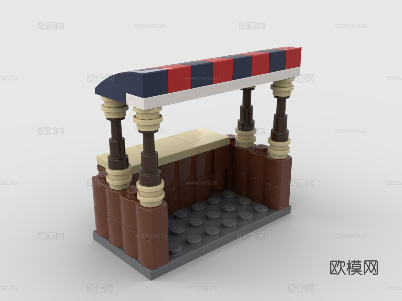 乐高 LEGO 玩具 积木 露天摊位3d模型