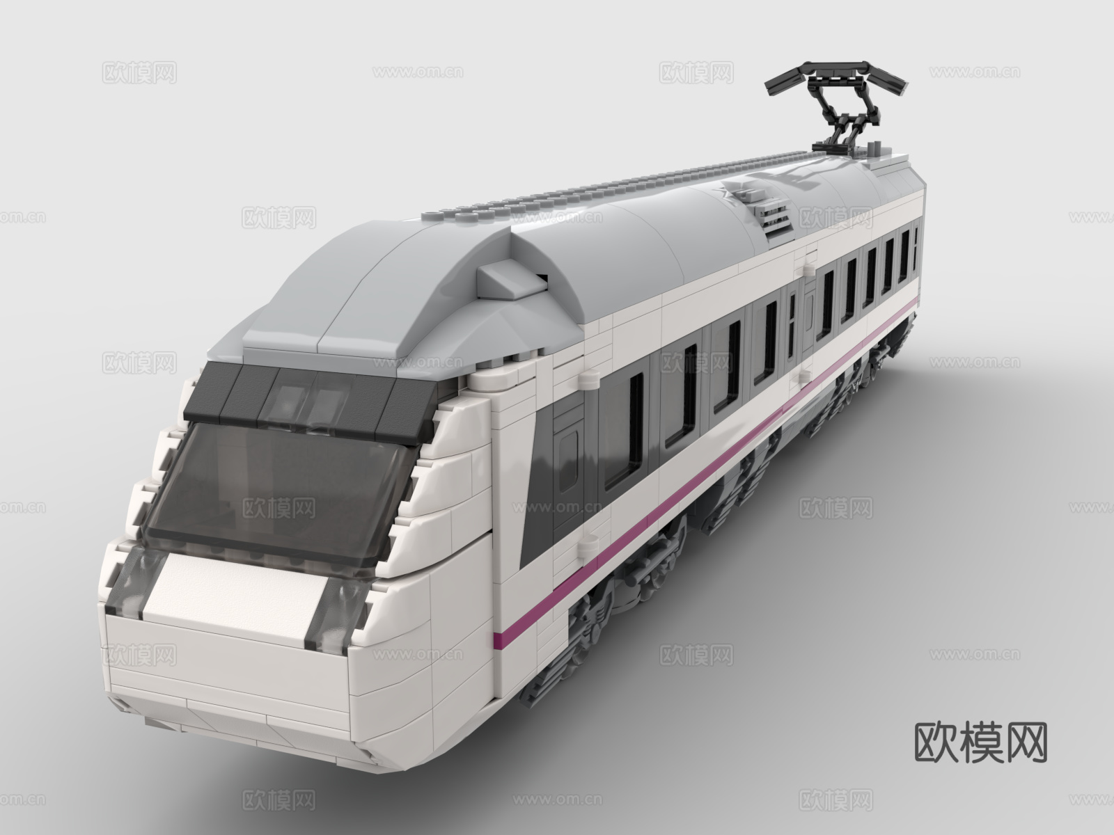 乐高 LEGO 玩具 积木 高铁 动车 火车3d模型