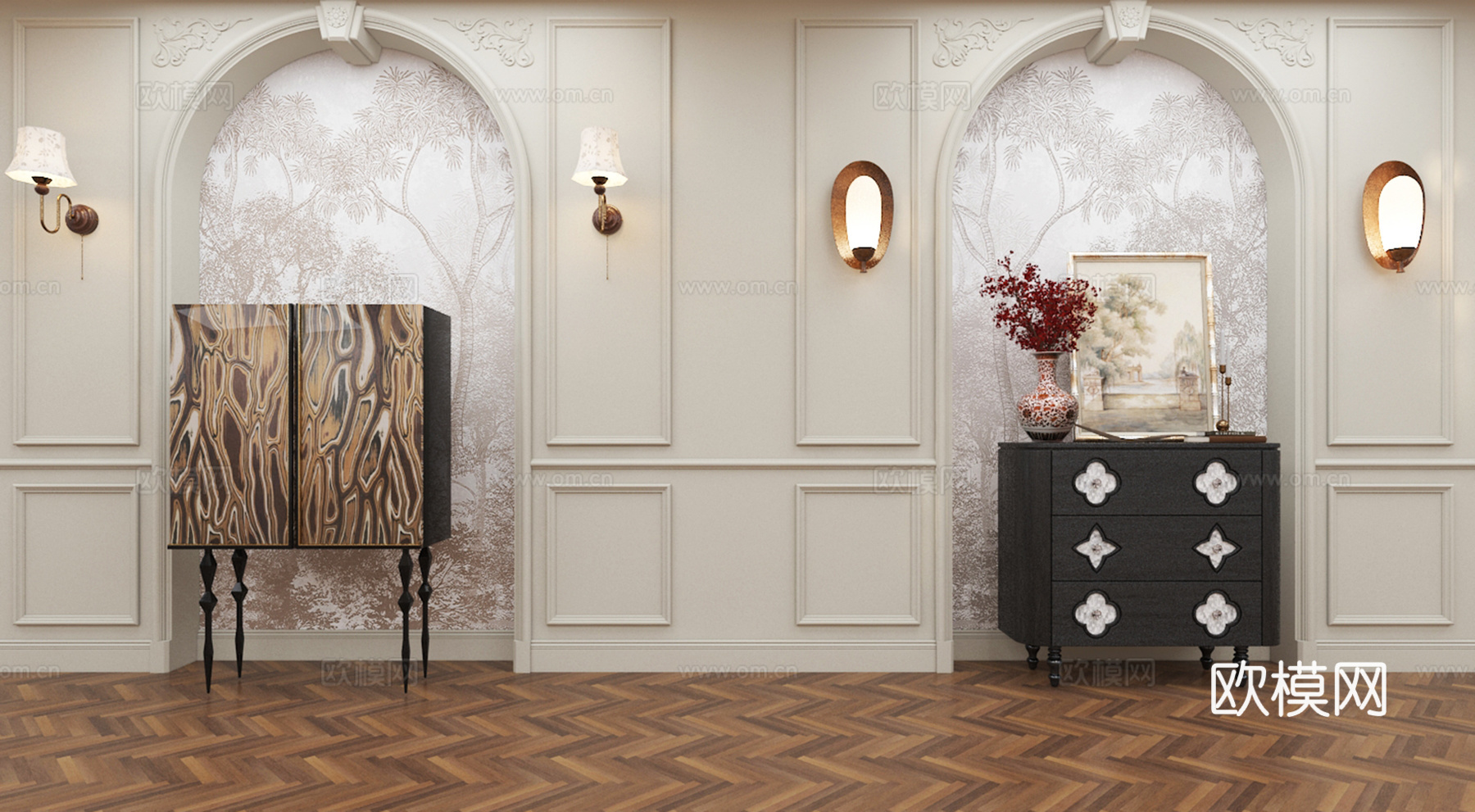 玄关柜3d模型下载