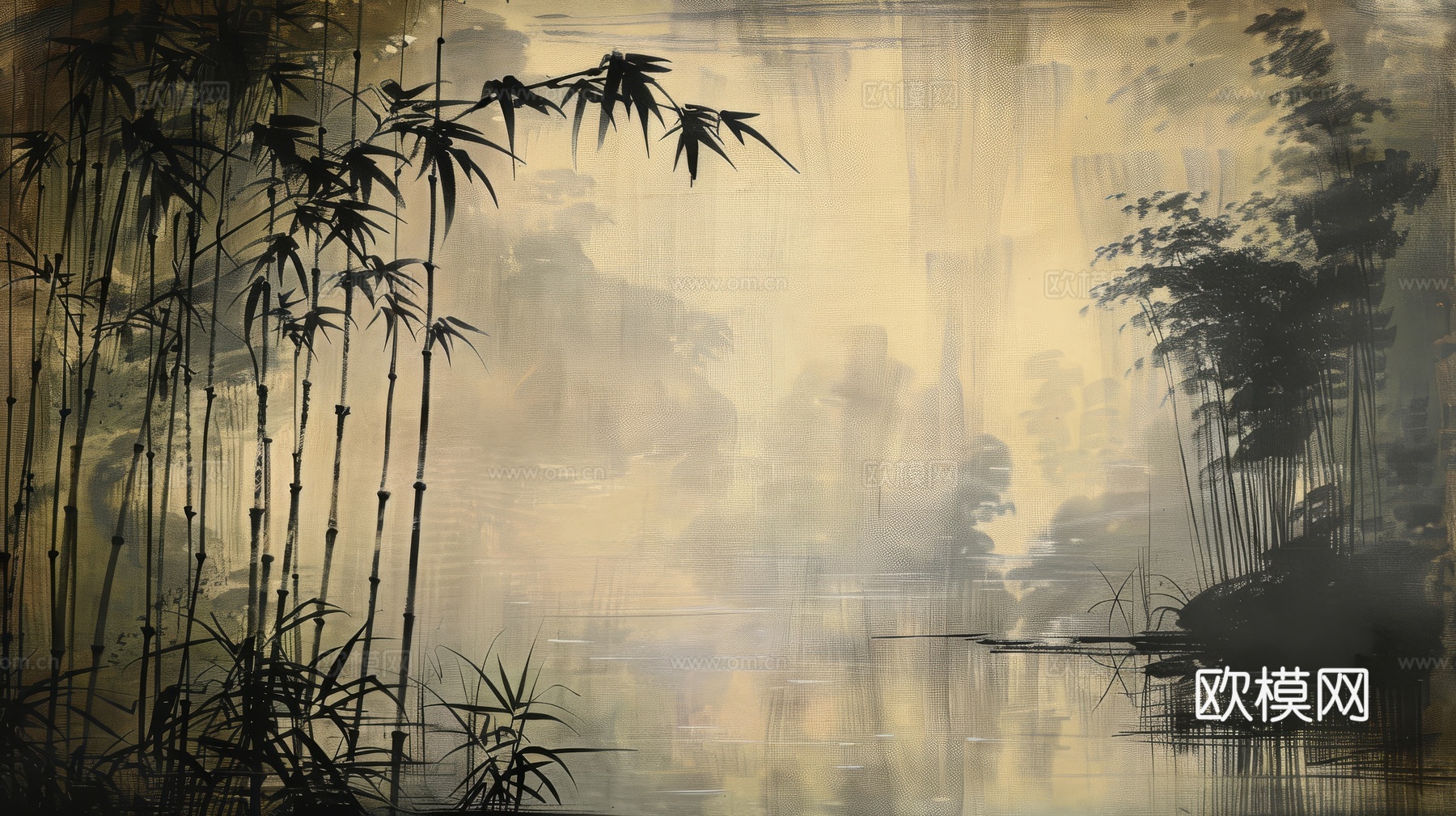 中式竹子竹林壁纸壁画