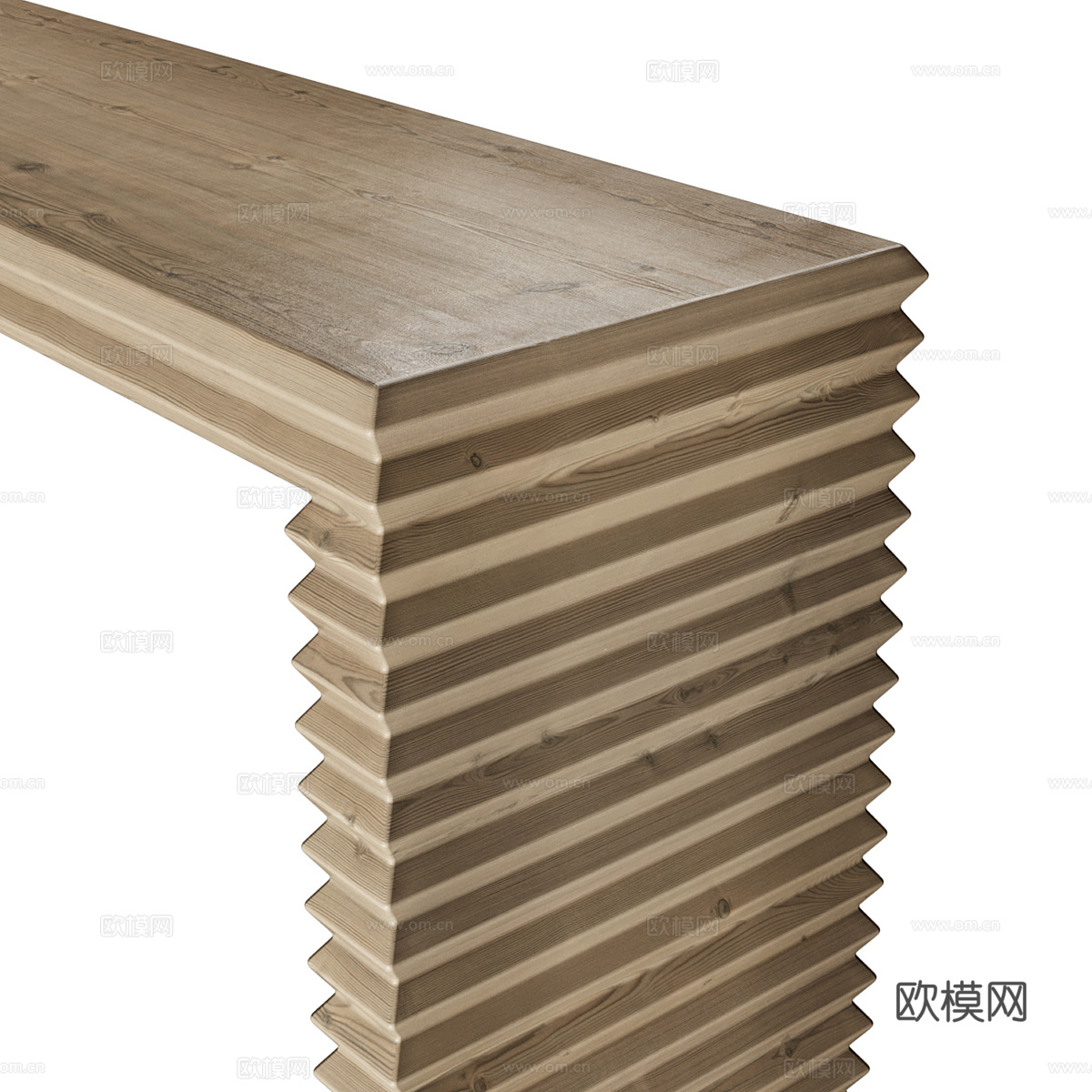 新中式实木端景台3d模型