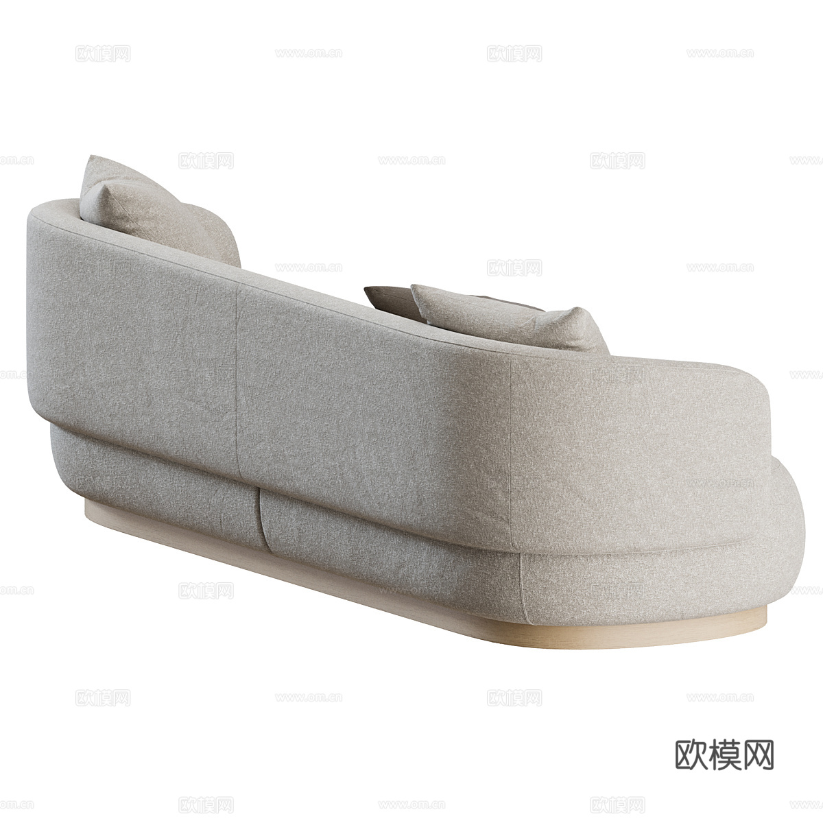 现代奶油风布艺休闲沙发3d模型