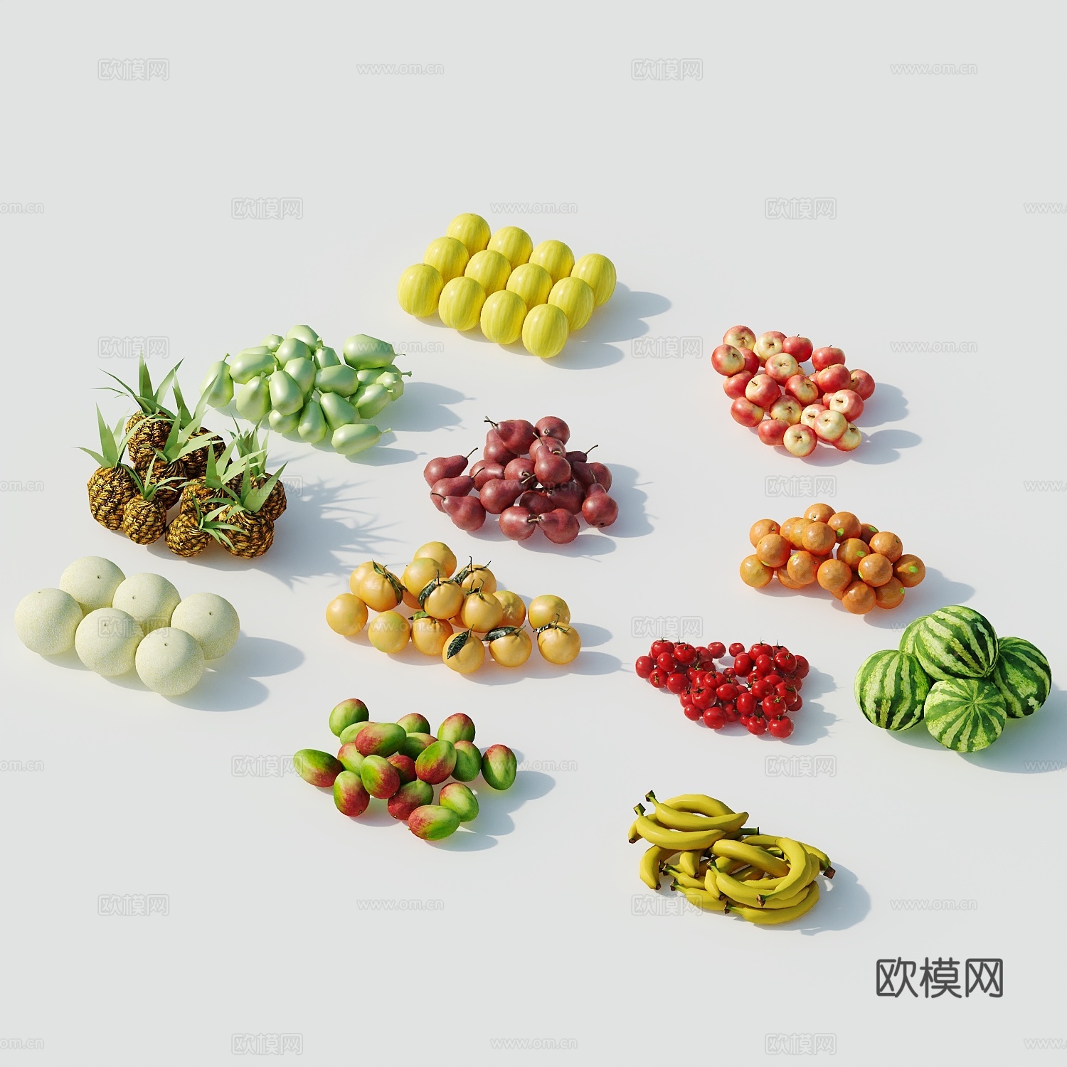 食物美食饮料面包糕点甜点零食3d模型
