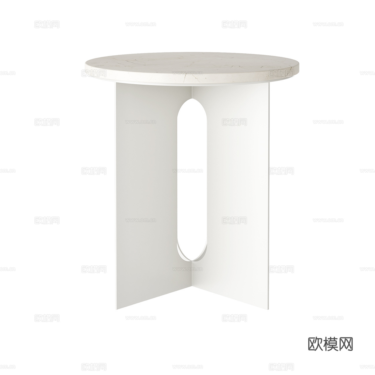 Menu 极简边几 大理石边几 圆形边几 北欧边几 金属边几3d模型