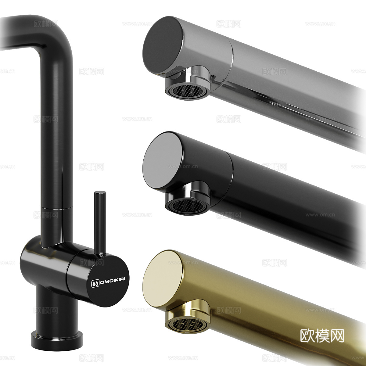 现代轻奢极简厨房水龙头3d模型