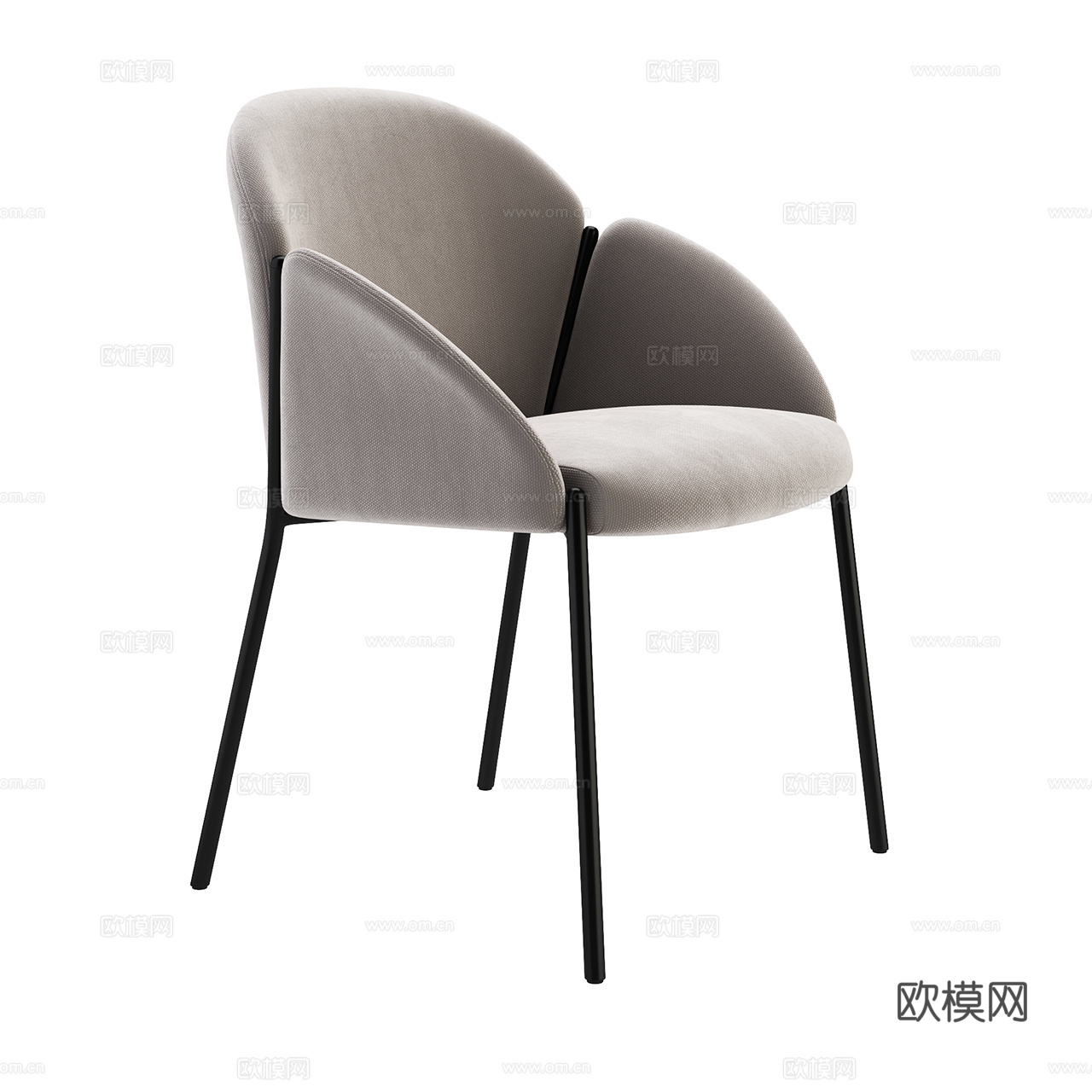 Artifort 意式单椅 极简单椅 布艺单椅 餐椅 扶手椅3d模型