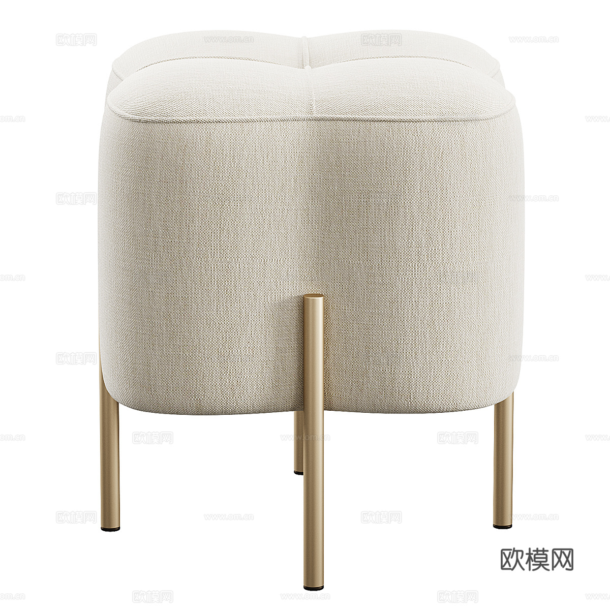 新中式轻奢布艺凳子3d模型