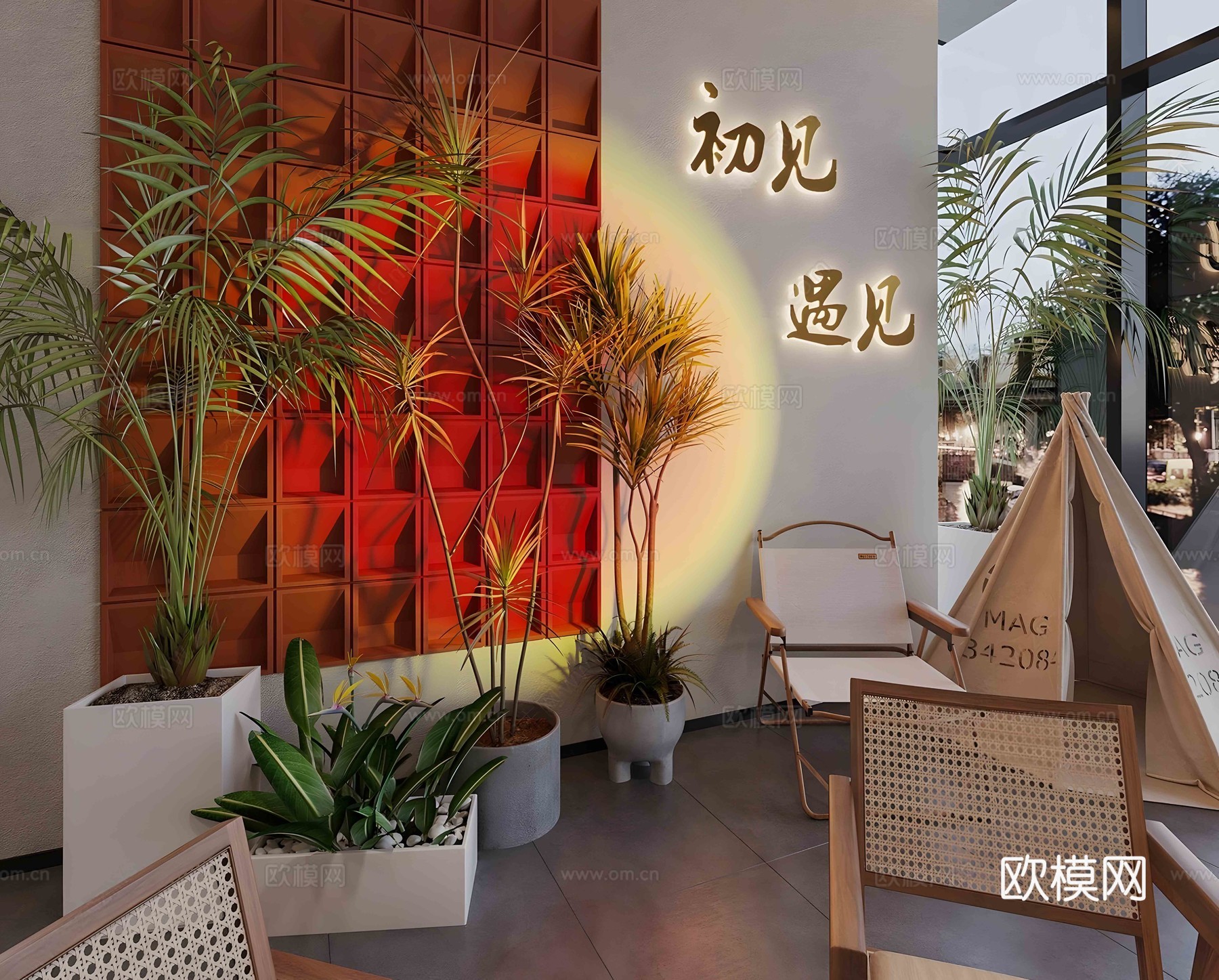 原木咖啡厅 咖啡桌椅 奶茶店 咖啡店操作台 收银前台 咖啡店su模型