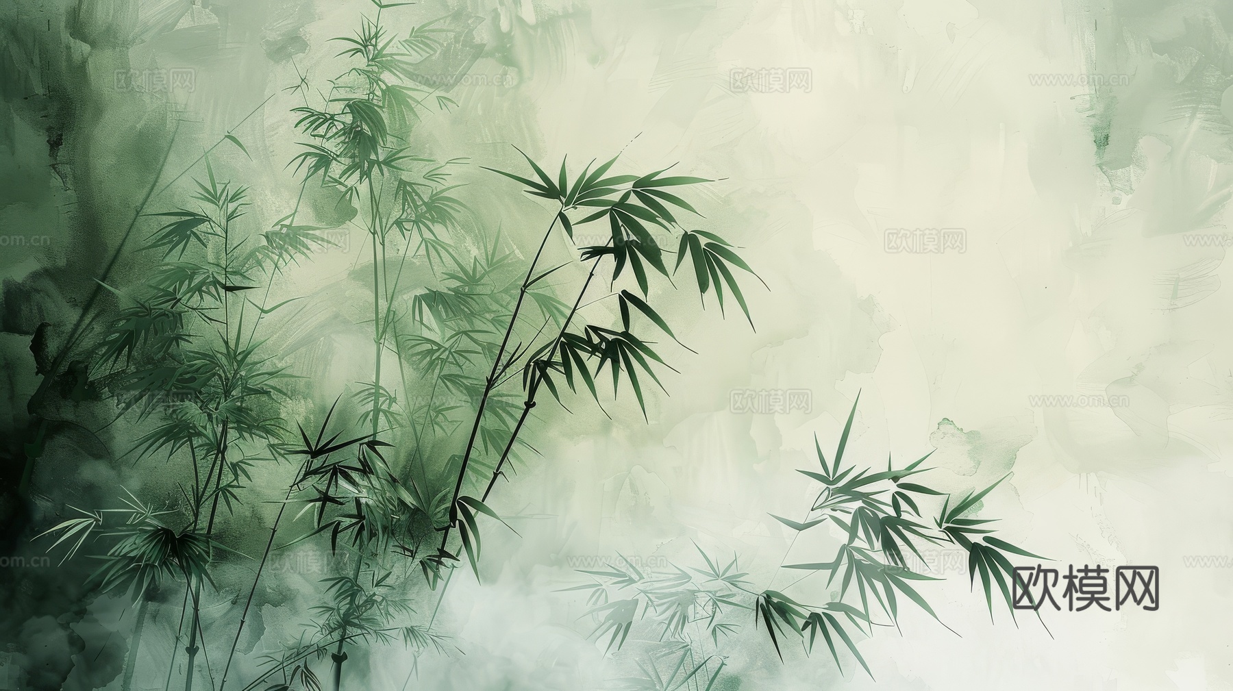 中式竹子竹林壁纸壁画