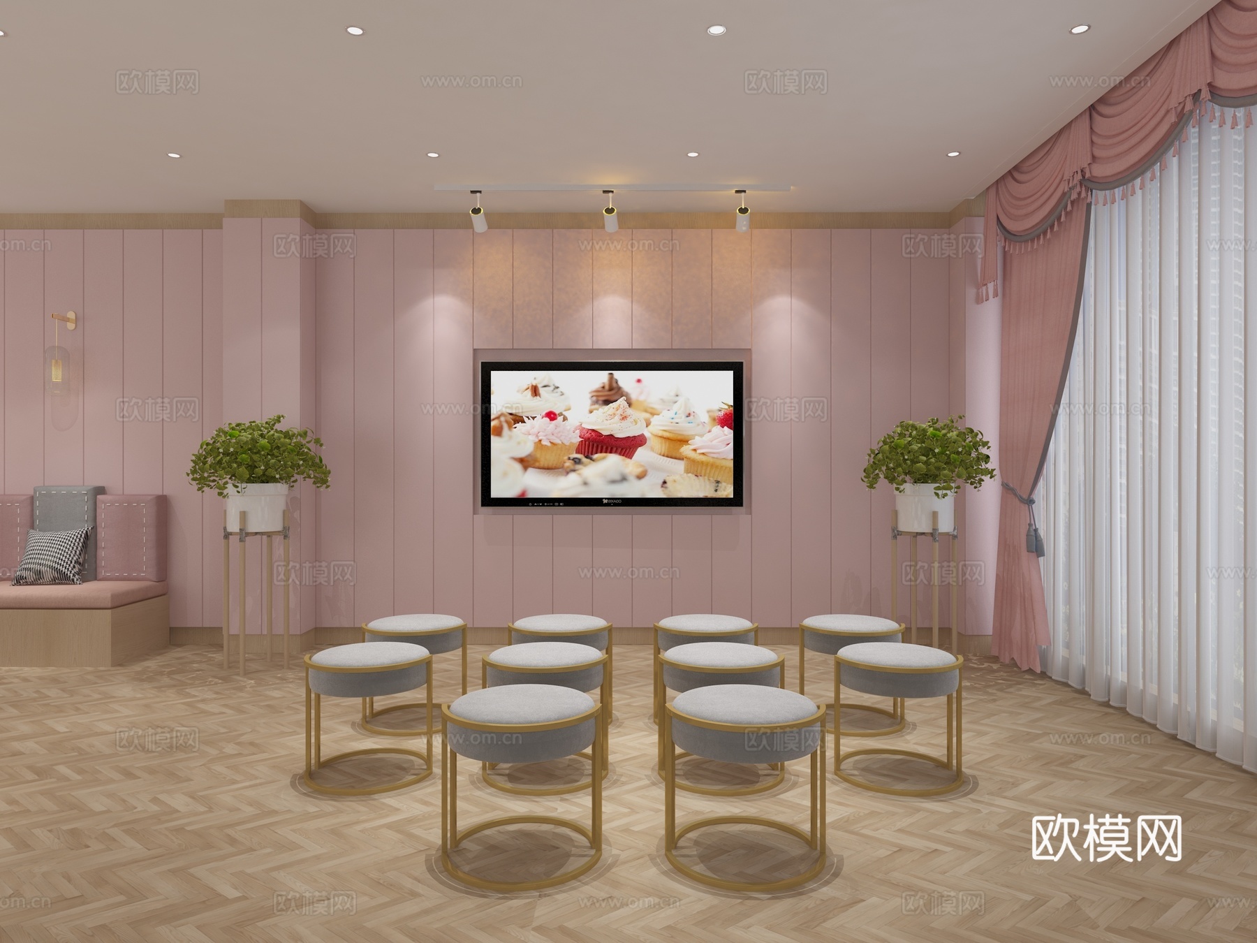 现代甜品店3D模型3d模型