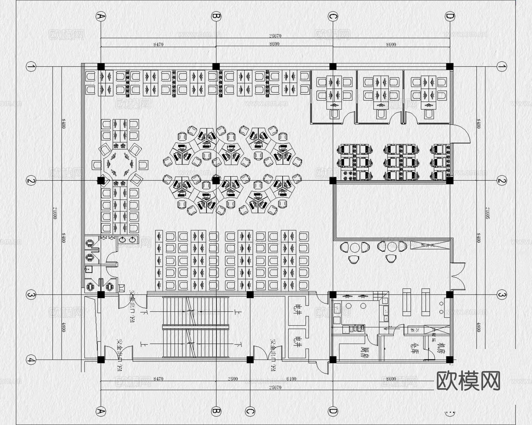 网吧 网咖 电竞馆 网络会所 电竞酒店cad施工图