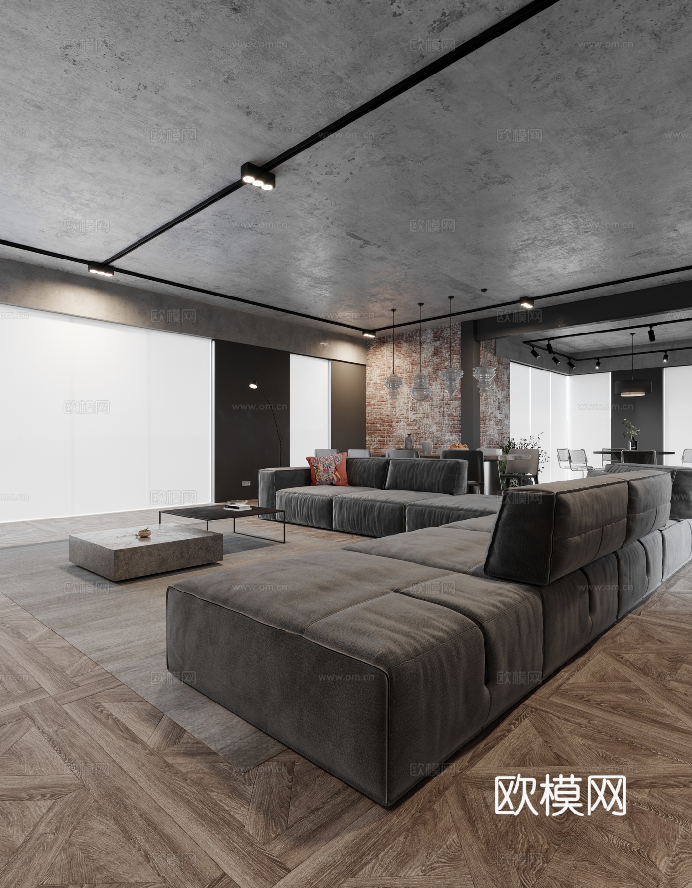 现代工业暗黑风3d模型