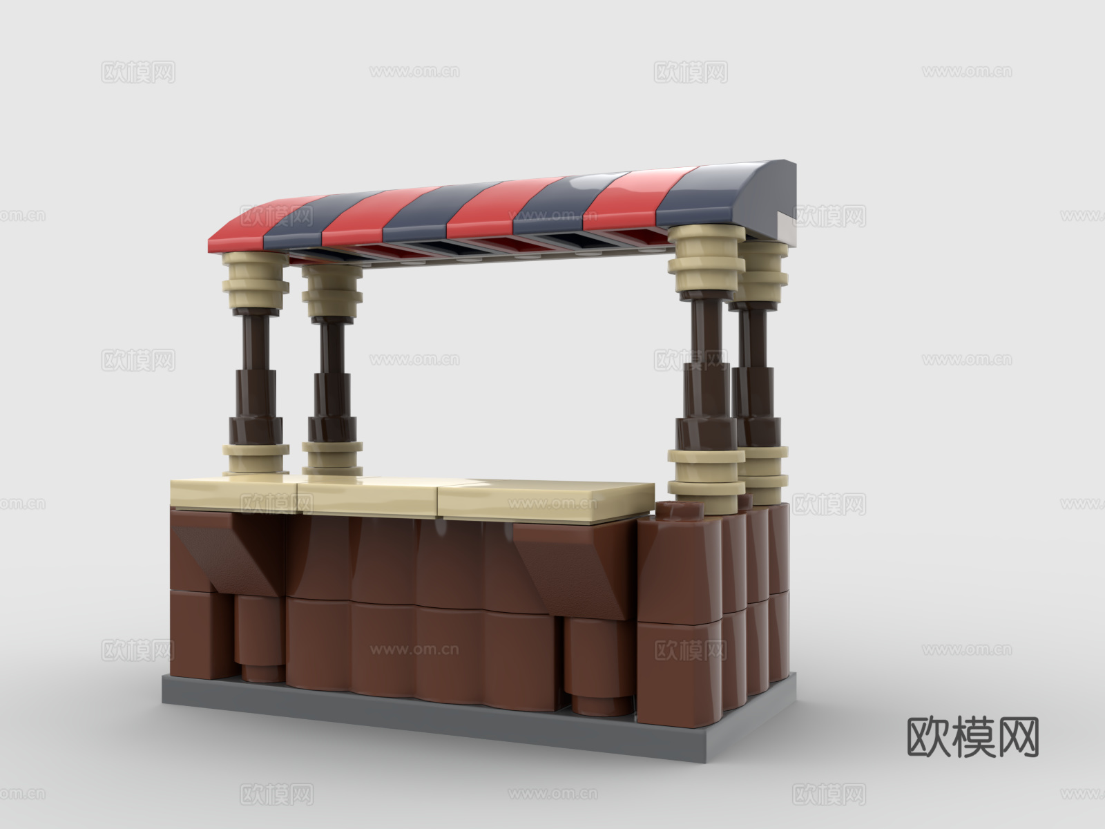 乐高 LEGO 玩具 积木 露天摊位3d模型