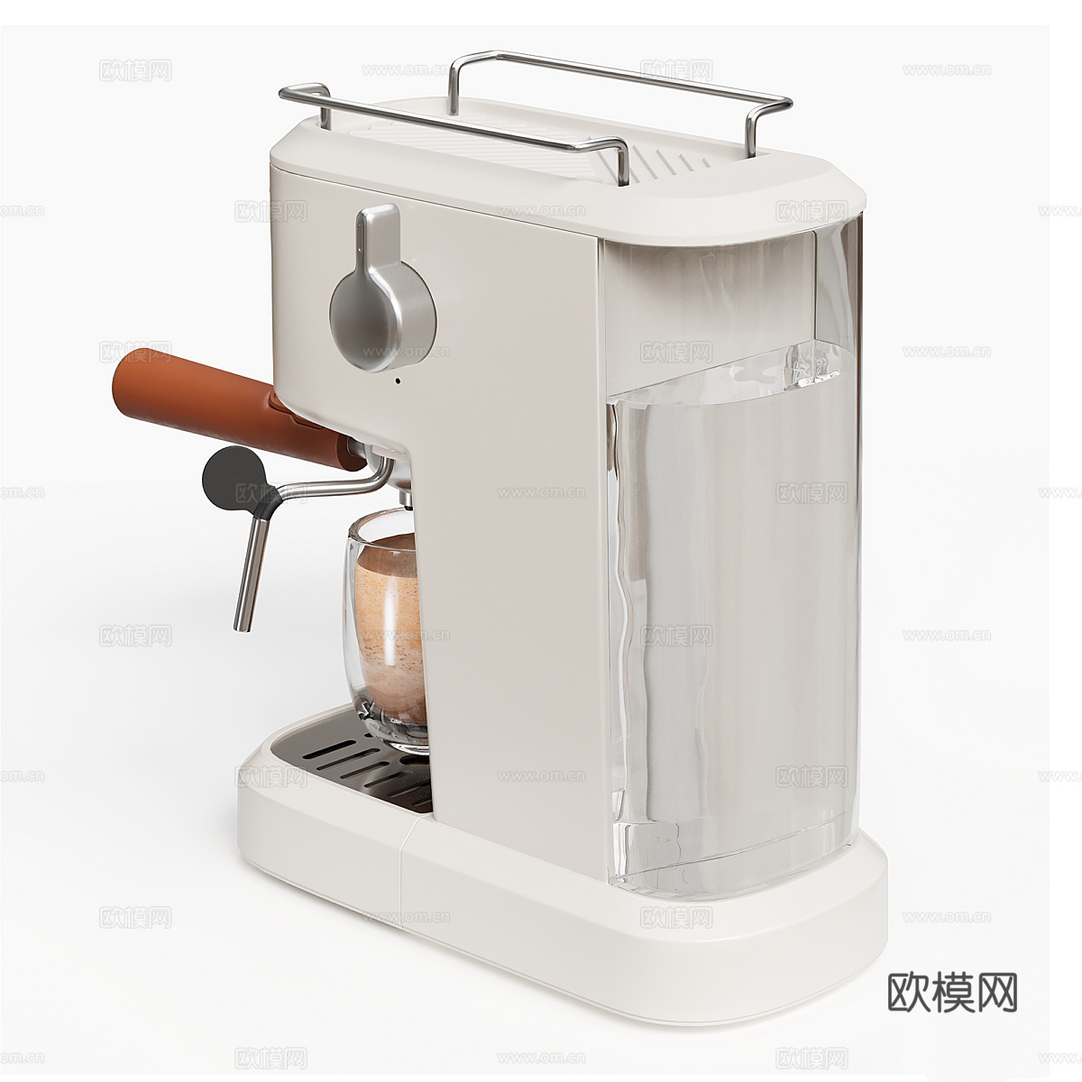 现代奶油风咖啡机3d模型