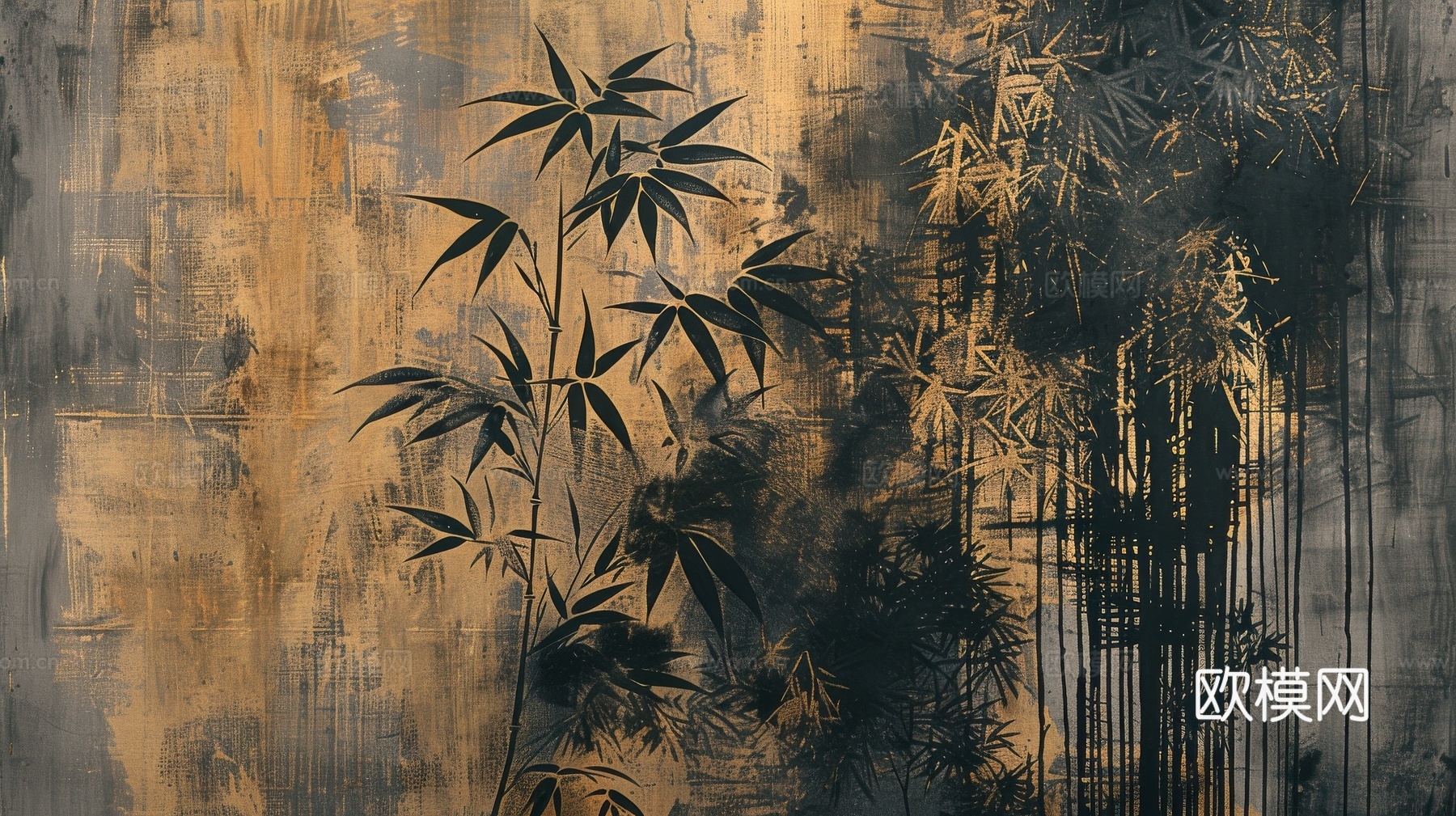 中式竹子竹林壁纸壁画