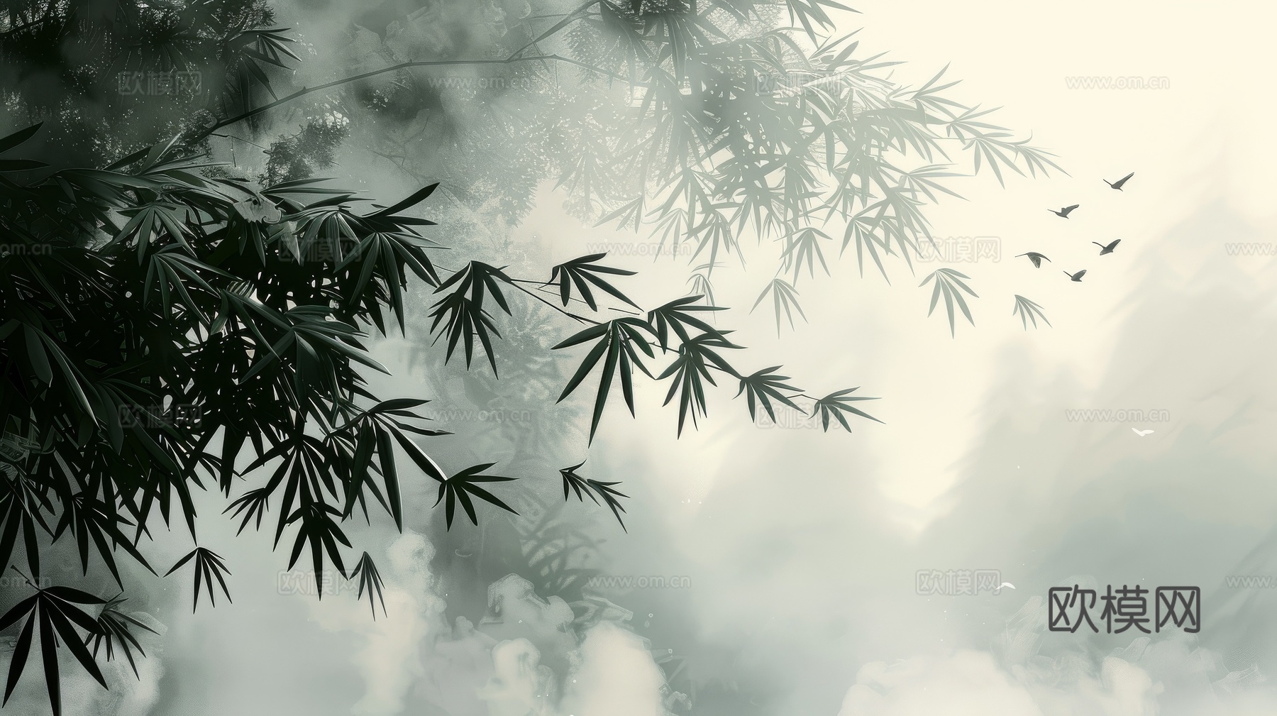 中式竹子竹林壁纸壁画