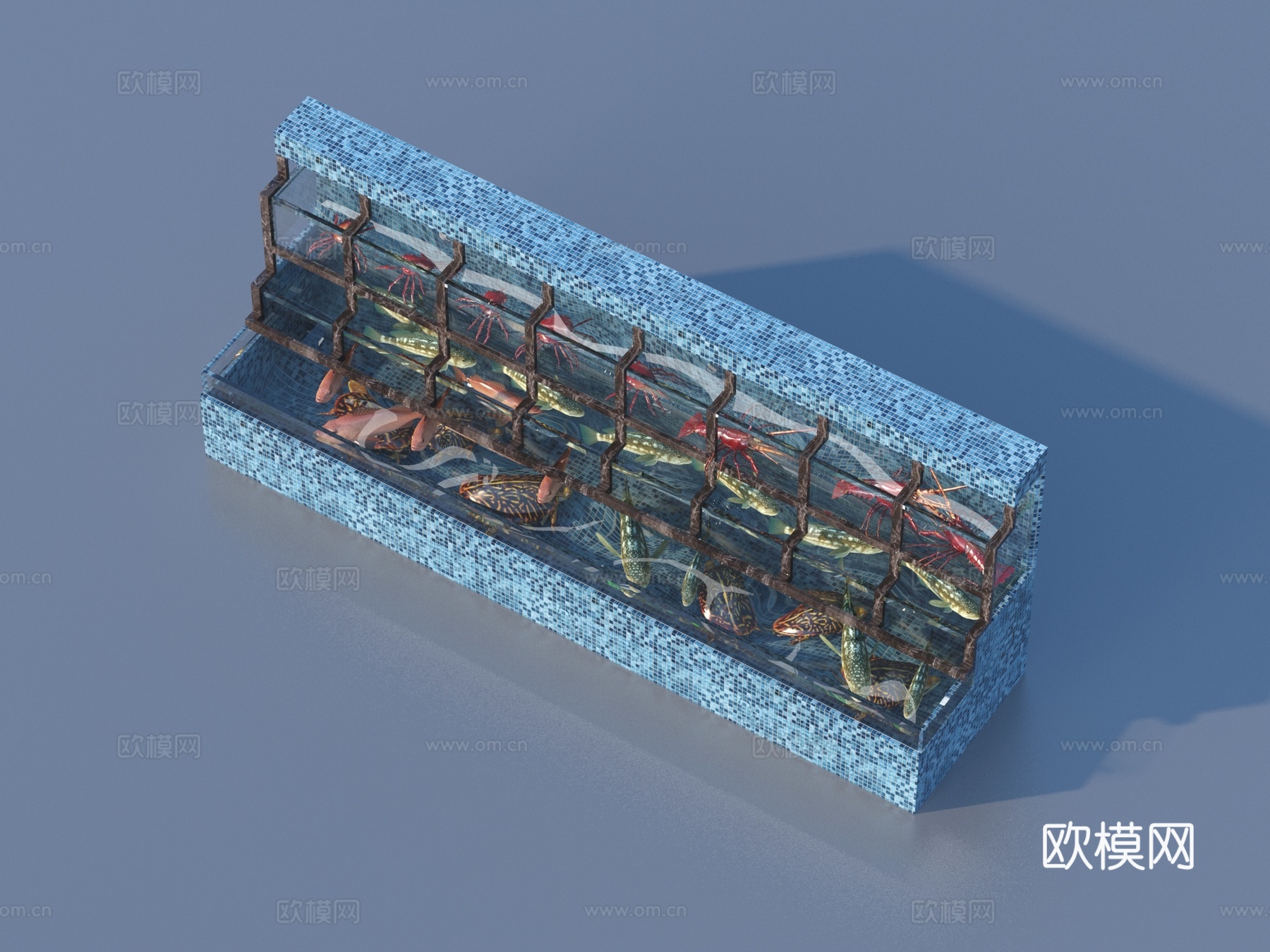 鱼 虾 螃蟹 水生动物3d模型